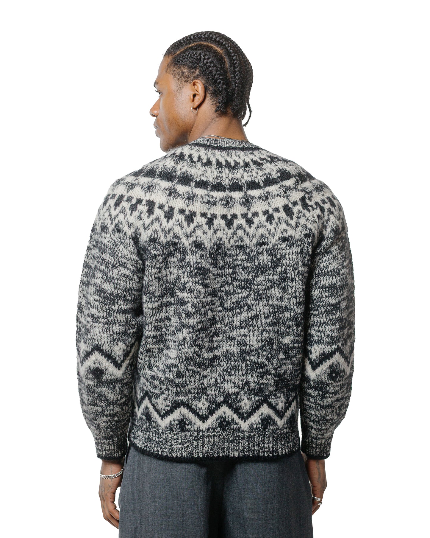 Batoner Mohair Nordic Crew Neck Black