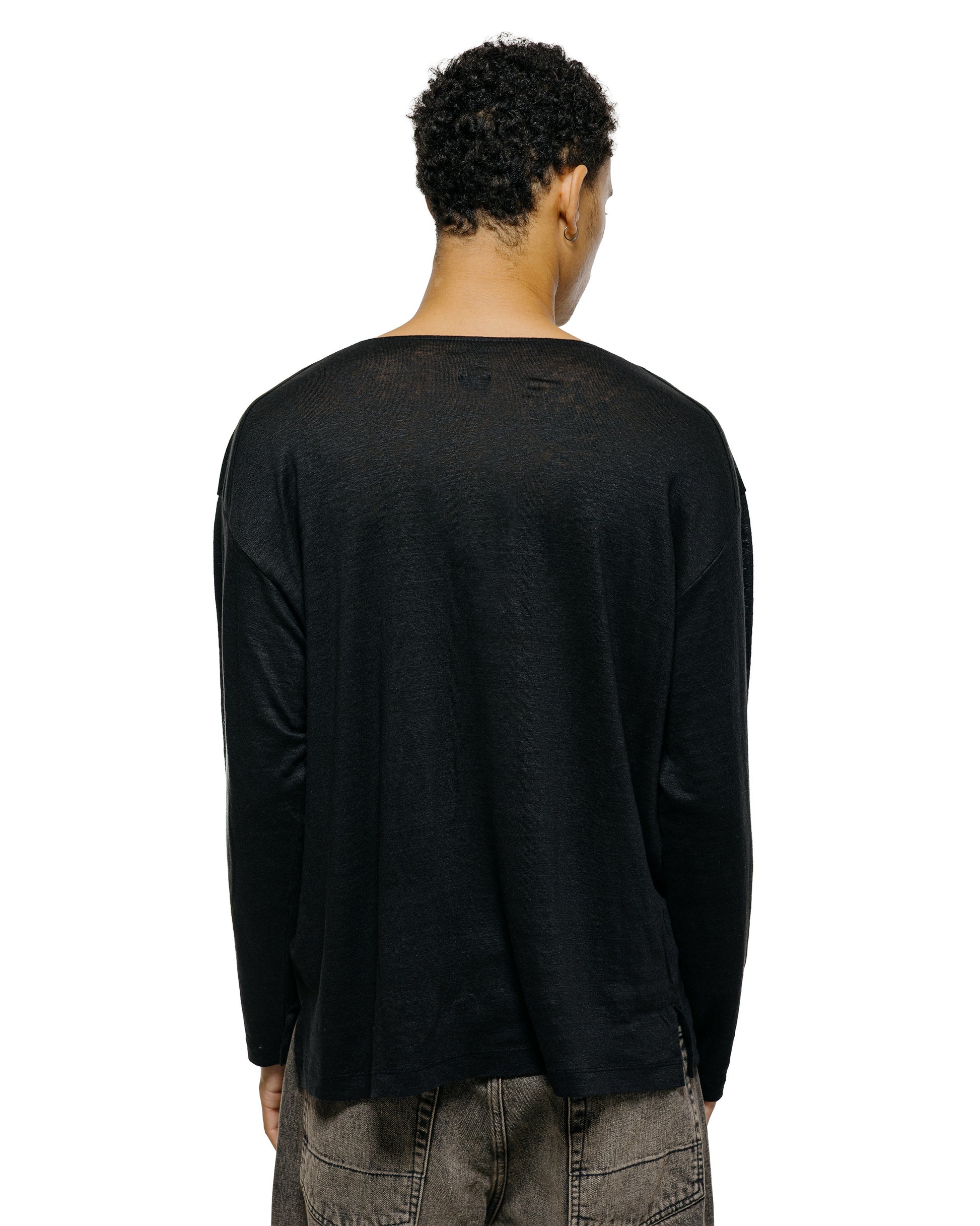 lost & found Batoner Batoner Normandy Linen Basque Shirt Black