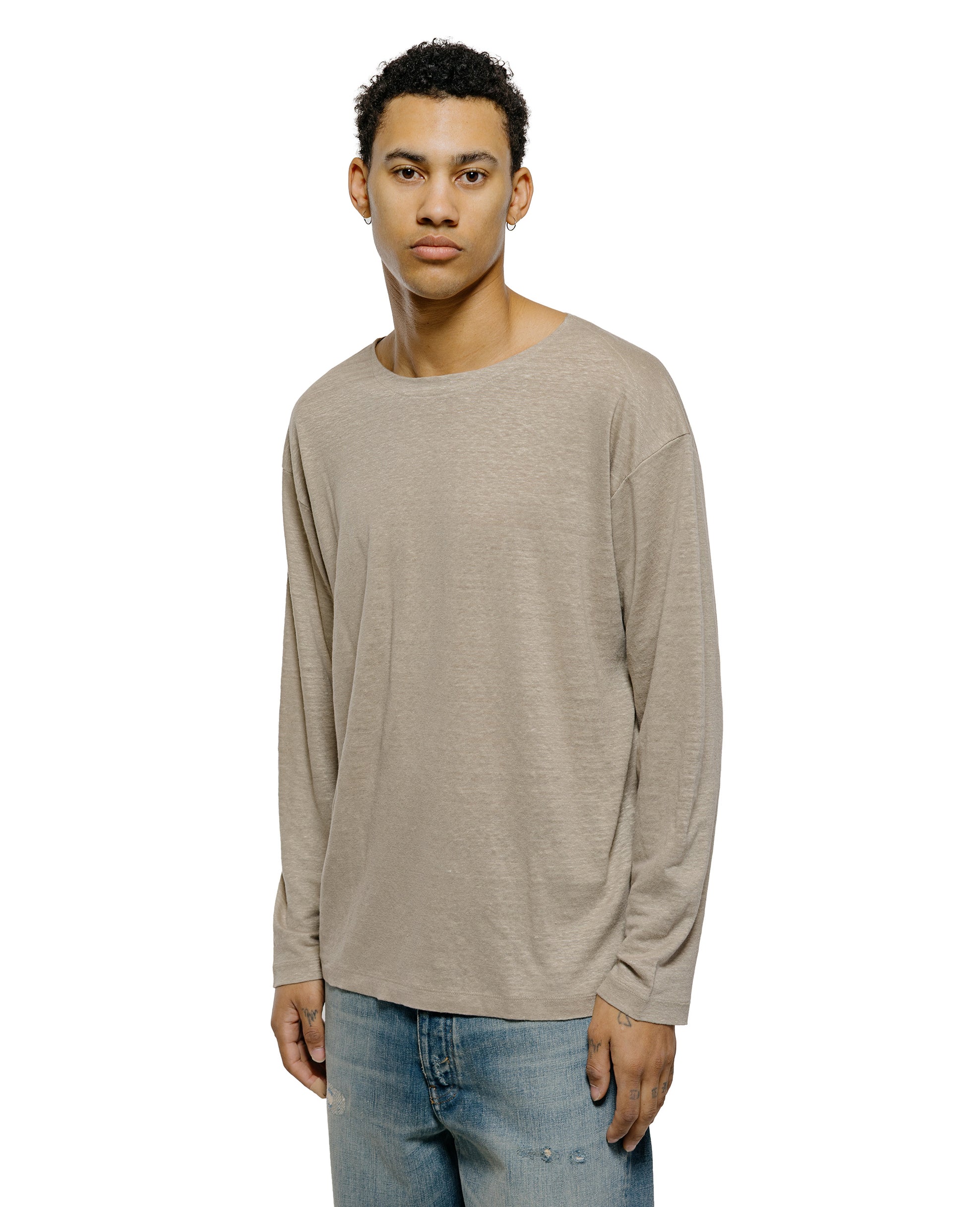 lost & found Batoner Batoner Normandy Linen Basque Shirt Taupe