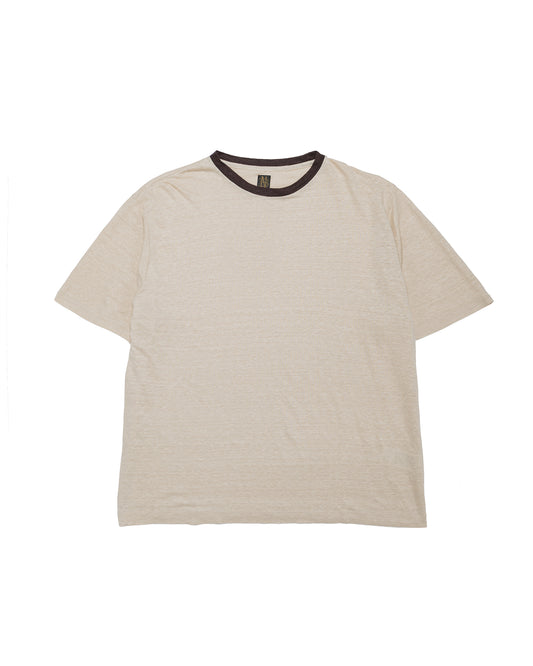 Batoner Normandy Linen T-Shirt Beige/Brown
