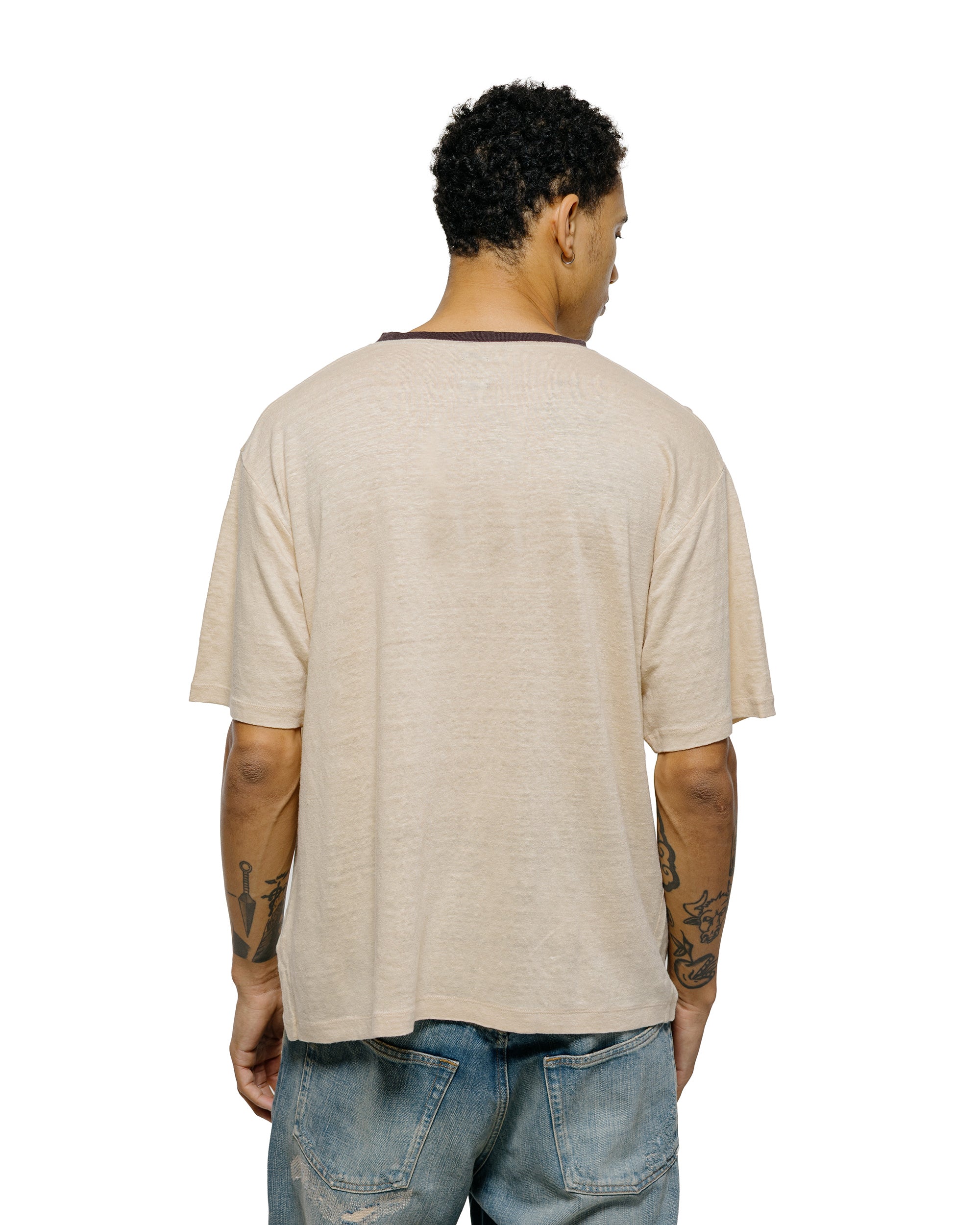 Batoner Normandy Linen T-Shirt Beige/Brown