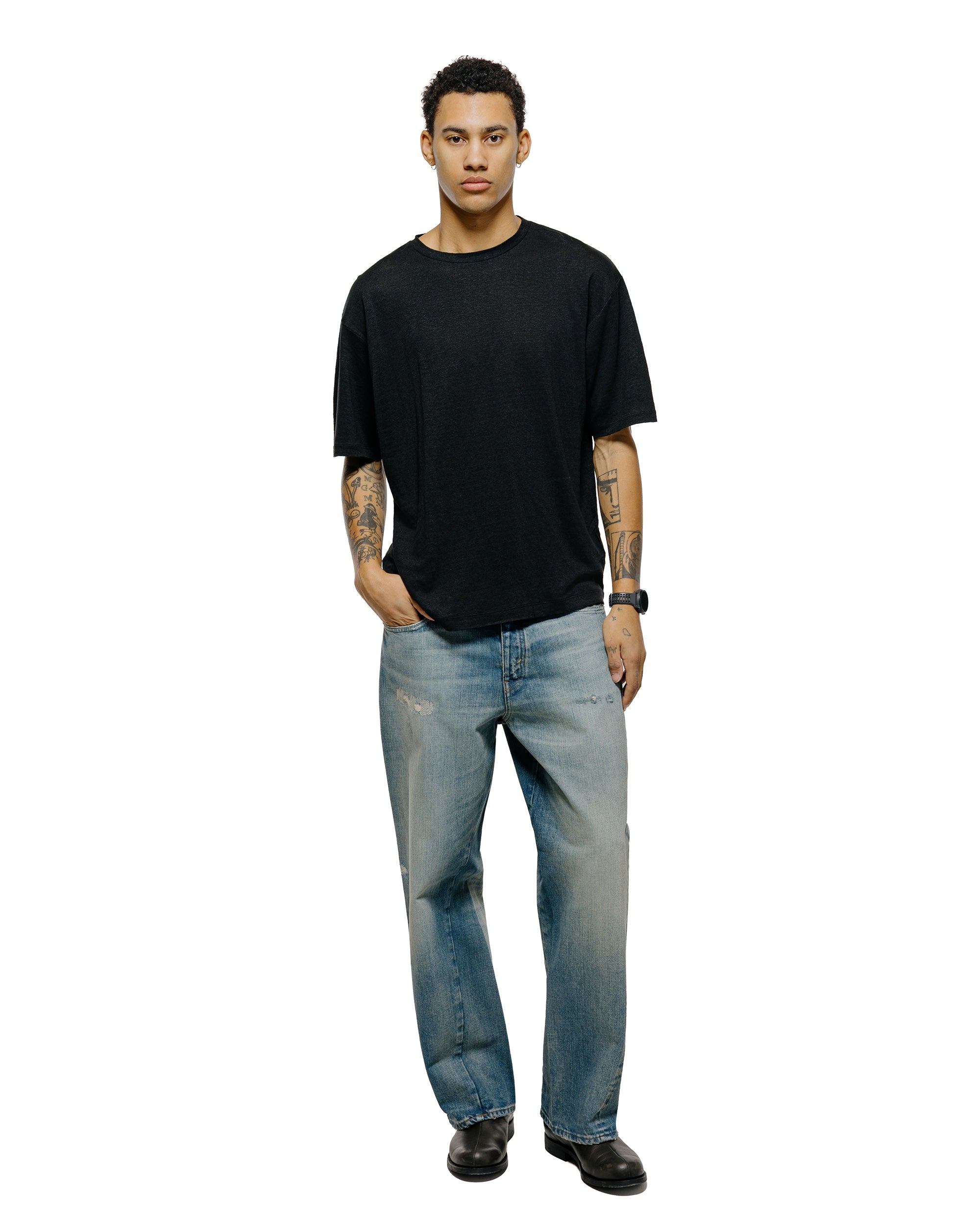 Batoner Normandy Linen T-Shirt Black