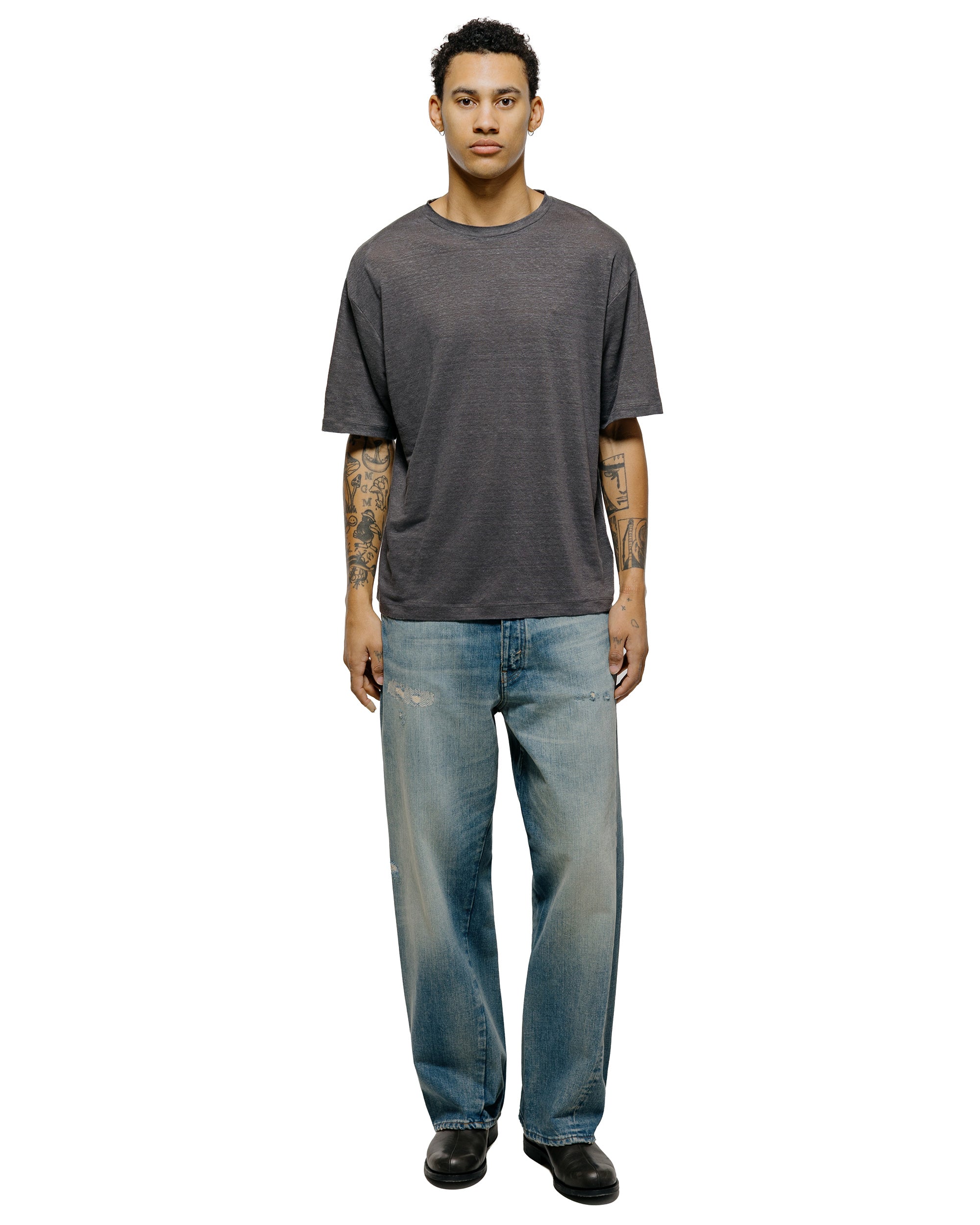 BATONER サイズ2 Normandy Linen T-shirt Batoner Normandy Linen T-Shirt Gray