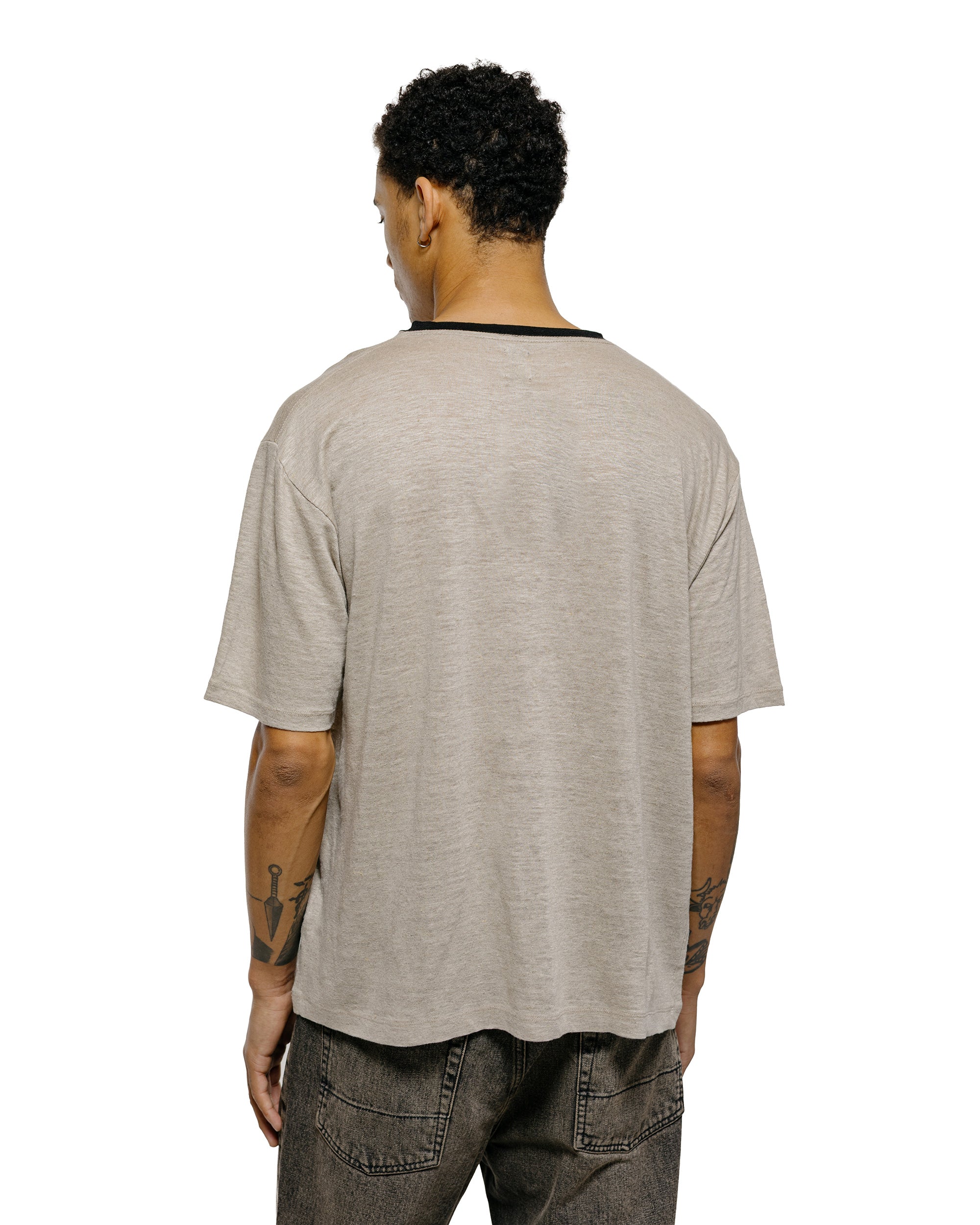 Batoner Normandy Linen T-Shirt Natural/Black