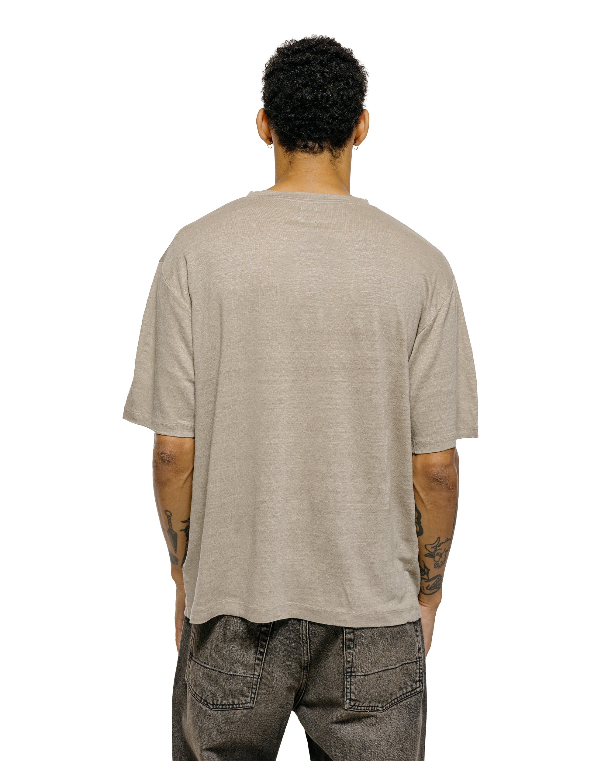 トップス 25SS BATONER NORMANDY LINEN T-SHIRT Batoner Normandy Linen T-Shirt Taupe