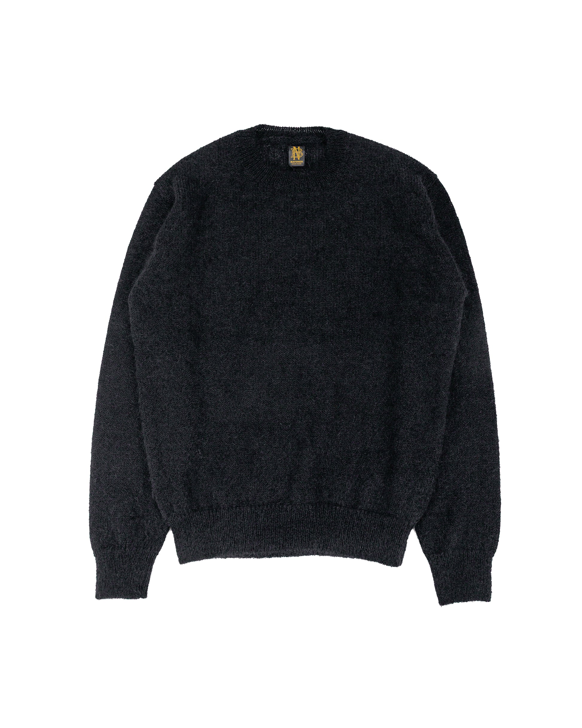 Batoner Pure Mohair Crew Neck Black
