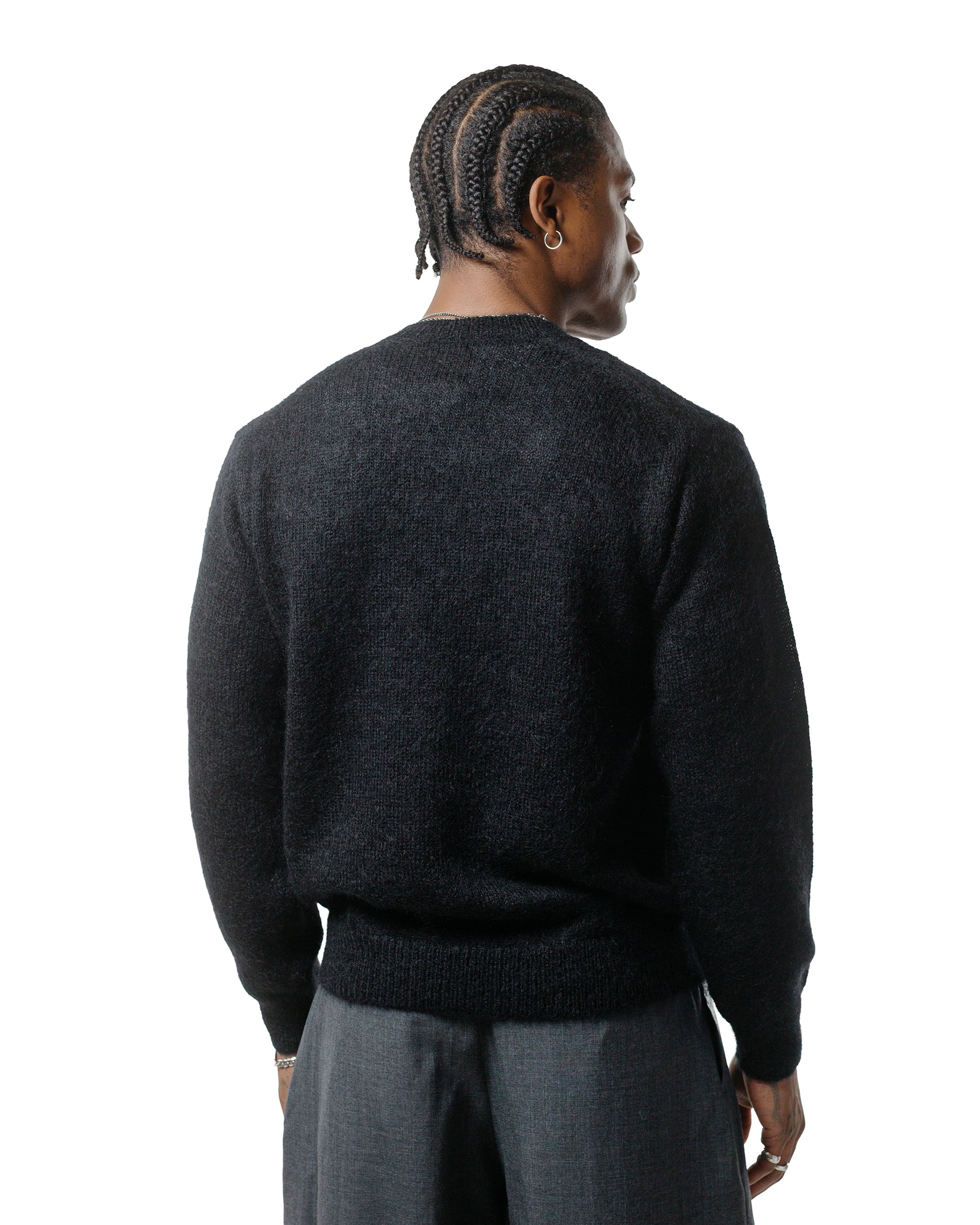 Batoner Pure Mohair Crew Neck Black