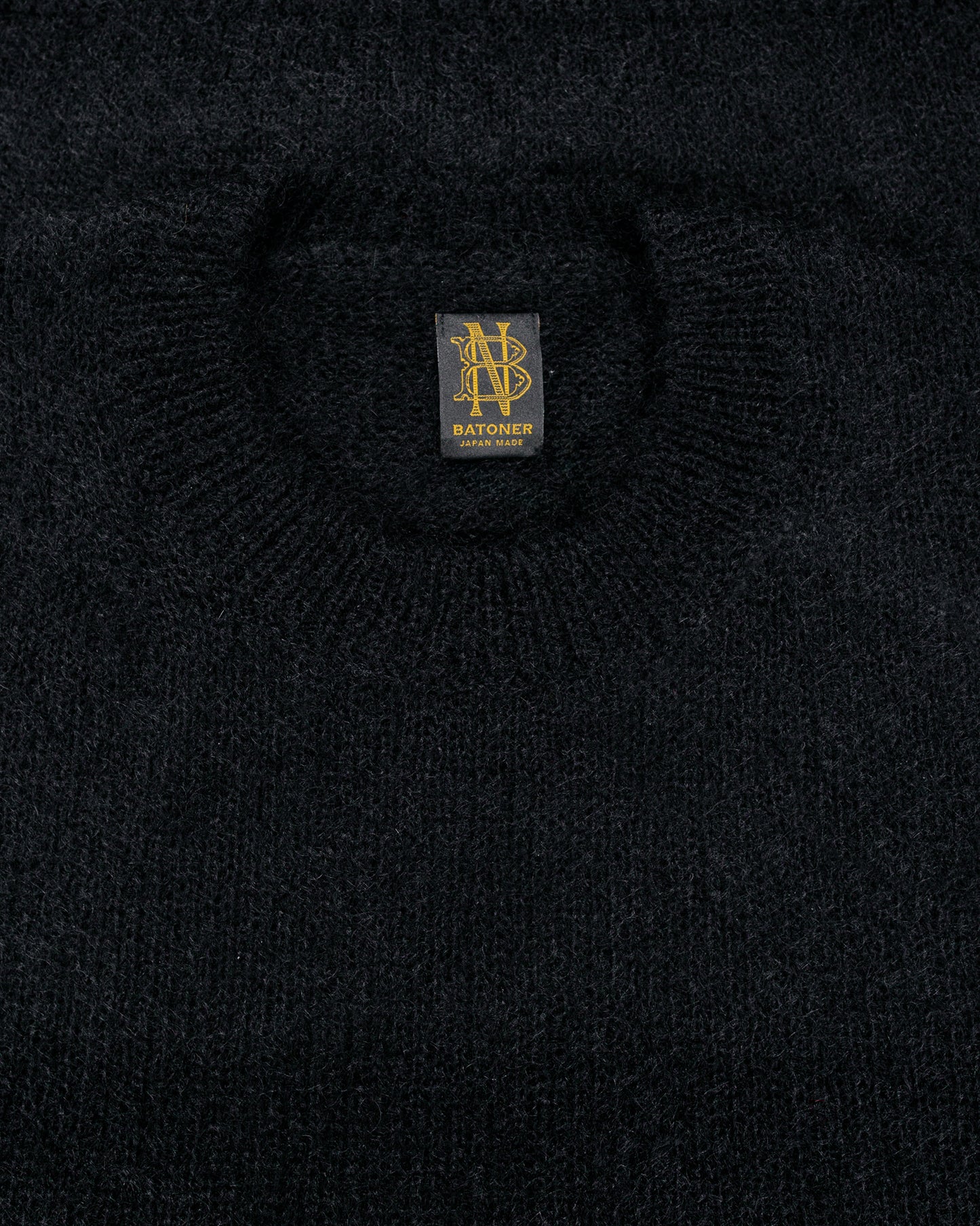 Batoner Pure Mohair Crew Neck Black