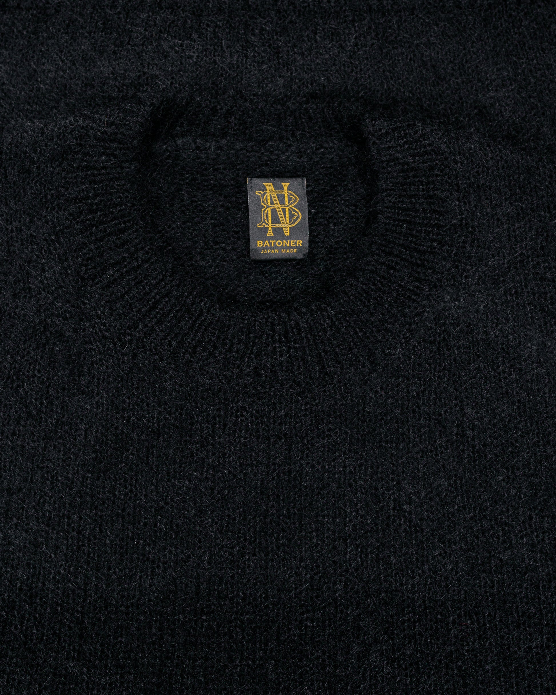 Batoner Pure Mohair Crew Neck Black