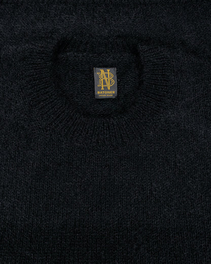 Batoner Pure Mohair Crew Neck Black