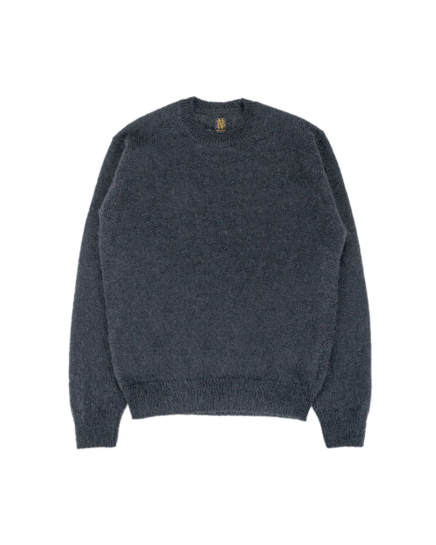Batoner Pure Mohair Crew Neck Charcoal Blue