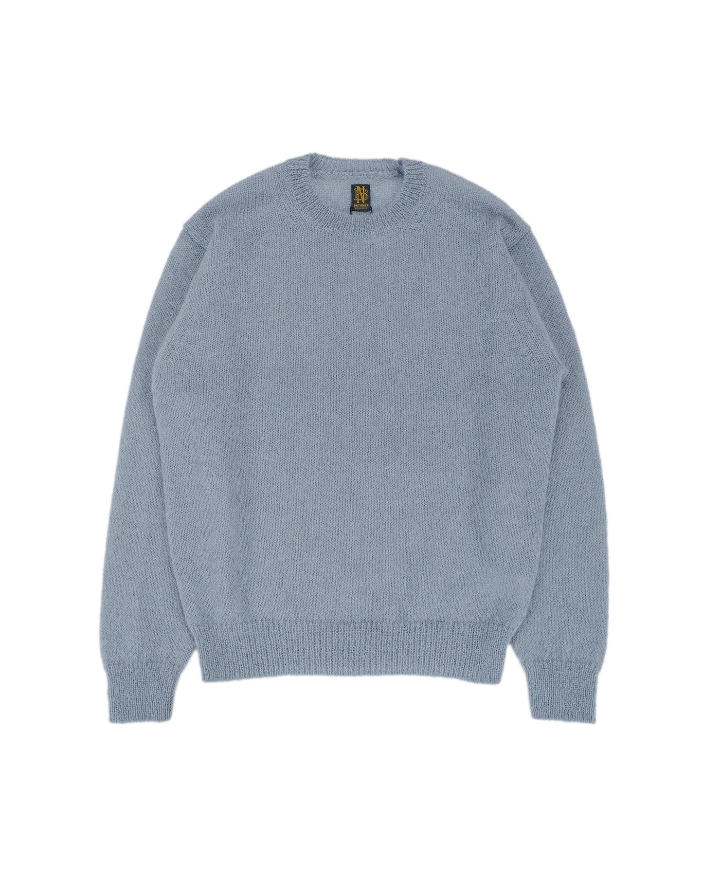 Batoner Pure Mohair Crew Neck Sax Gray
