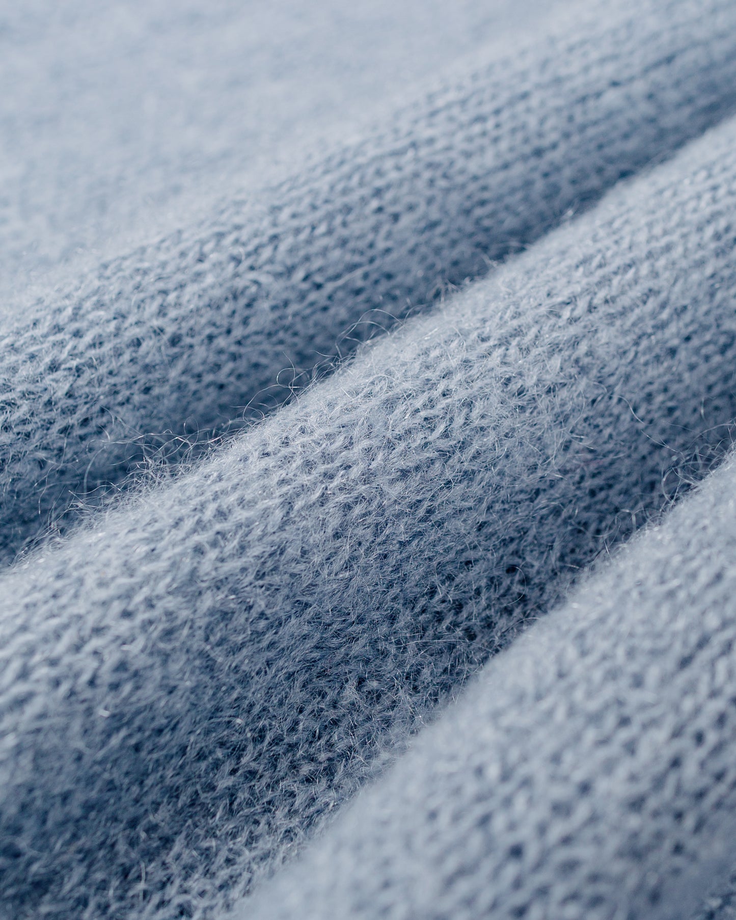 Batoner Pure Mohair Crew Neck Sax Gray