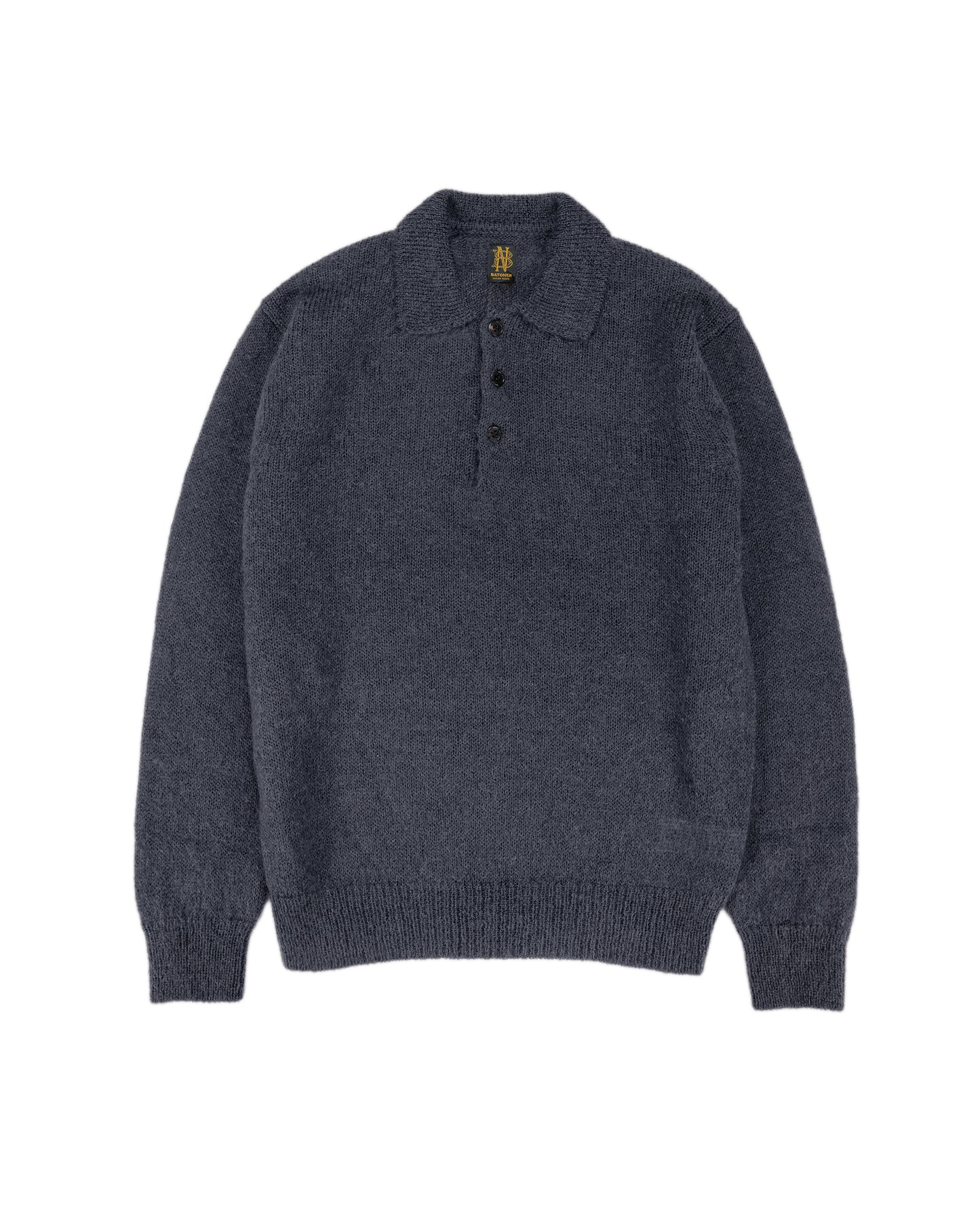 Batoner Pure Mohair Polo Charcoal Blue