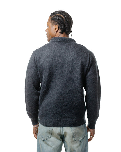 Batoner Pure Mohair Polo Charcoal Blue