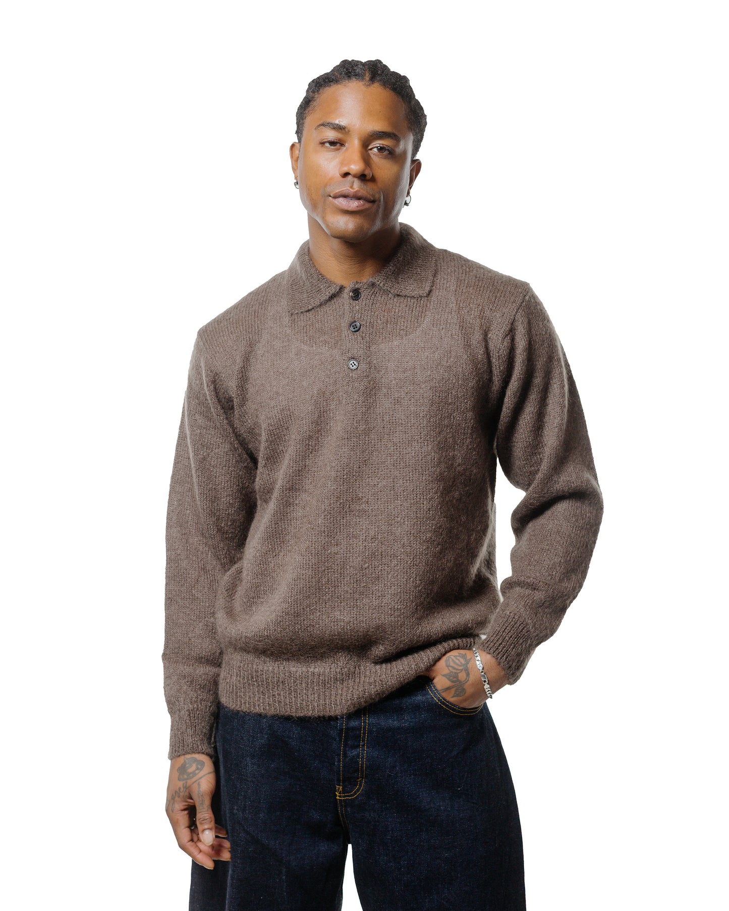 Batoner Pure Mohair Polo Olive