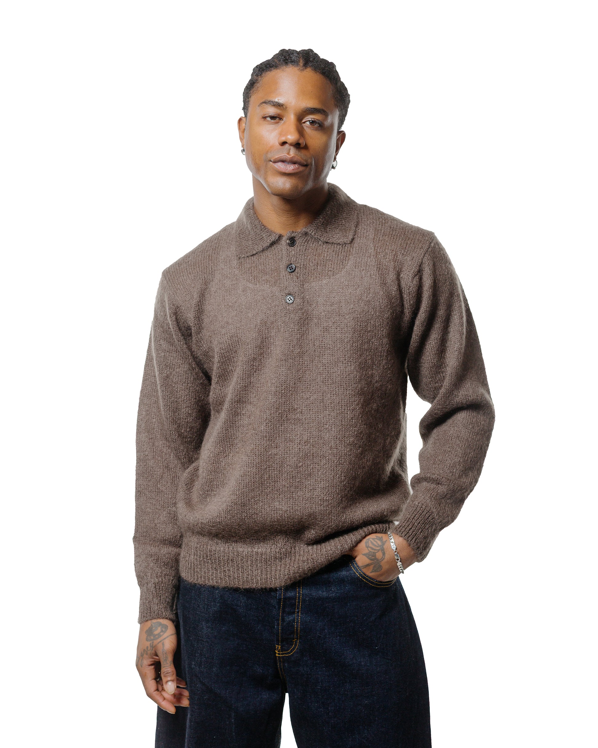 Batoner Pure Mohair Polo Olive