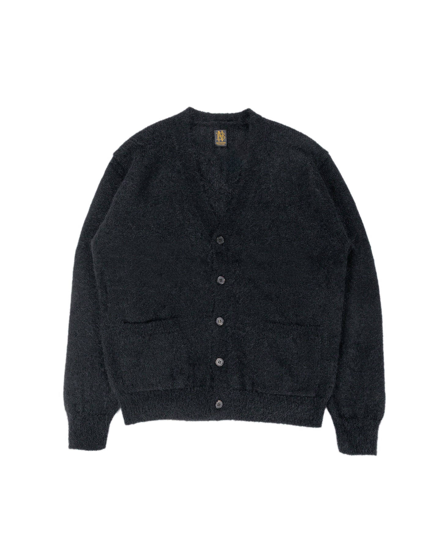 Batoner Pure Mohair V Cardigan Black