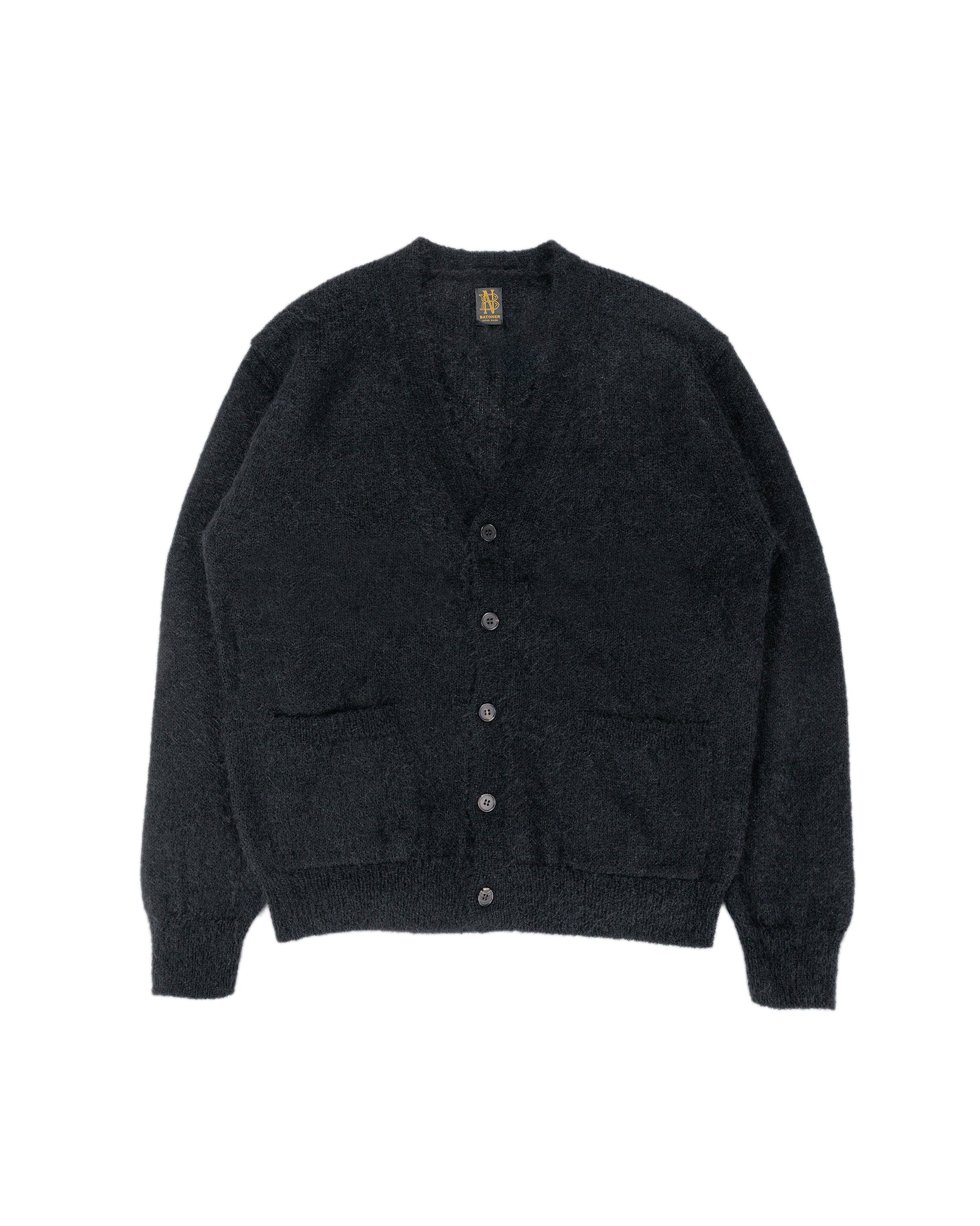 Batoner Pure Mohair V Cardigan Black