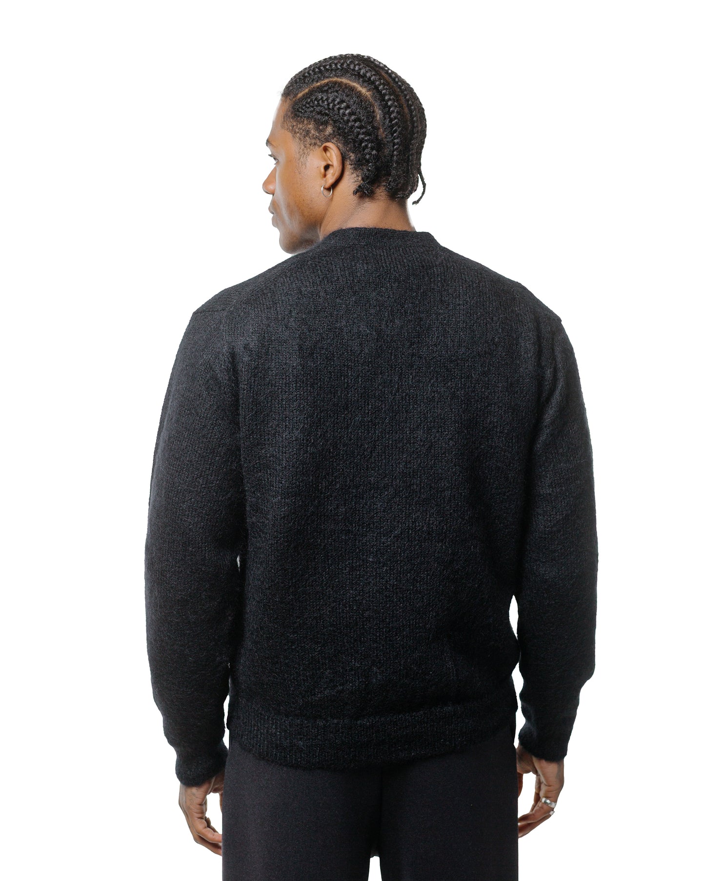 Batoner Pure Mohair V Cardigan Black
