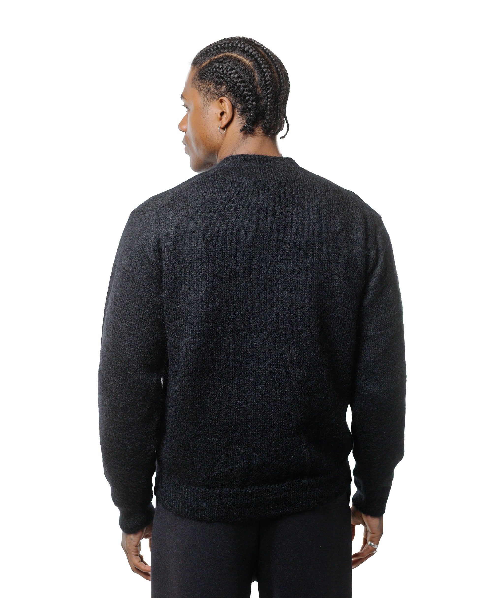 Batoner Pure Mohair V Cardigan Black