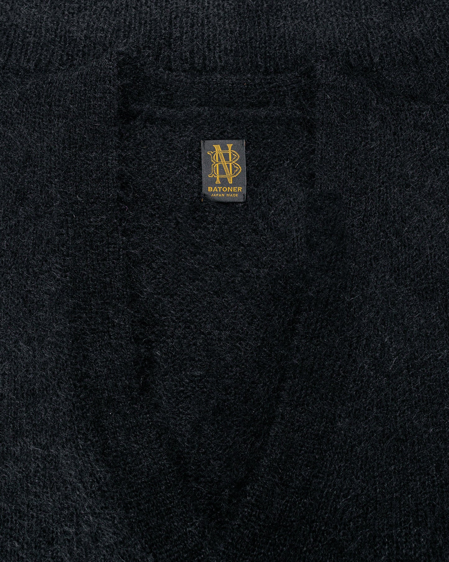 Batoner Pure Mohair V Cardigan Black