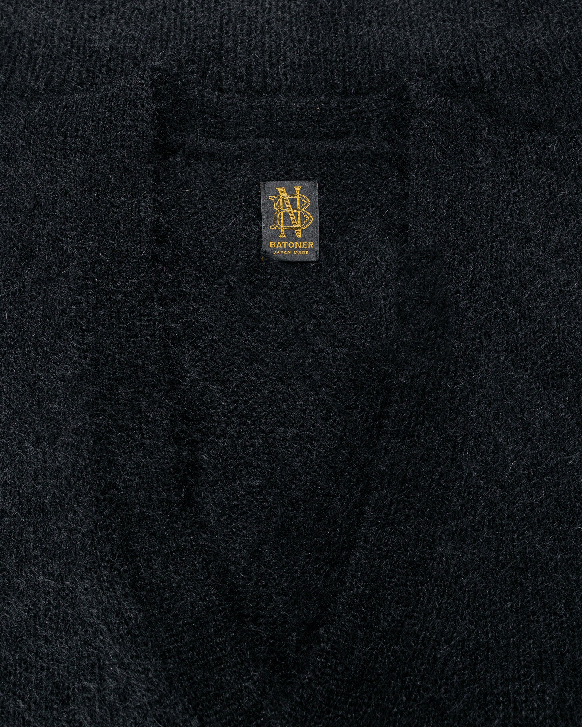 Batoner Pure Mohair V Cardigan Black