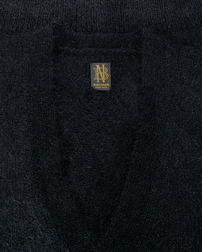 Batoner Pure Mohair V Cardigan Black