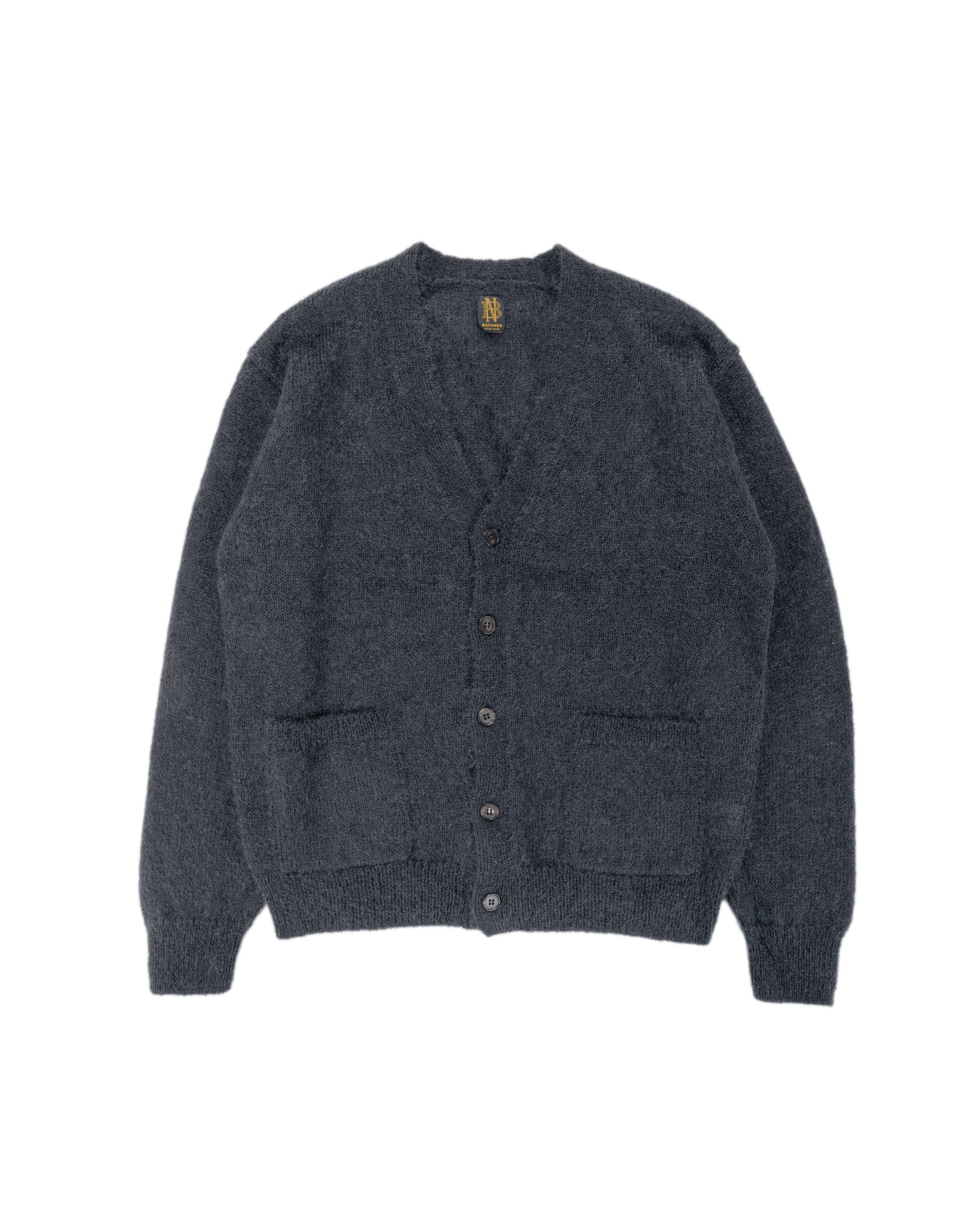 Batoner Pure Mohair V Cardigan Charcoal Blue