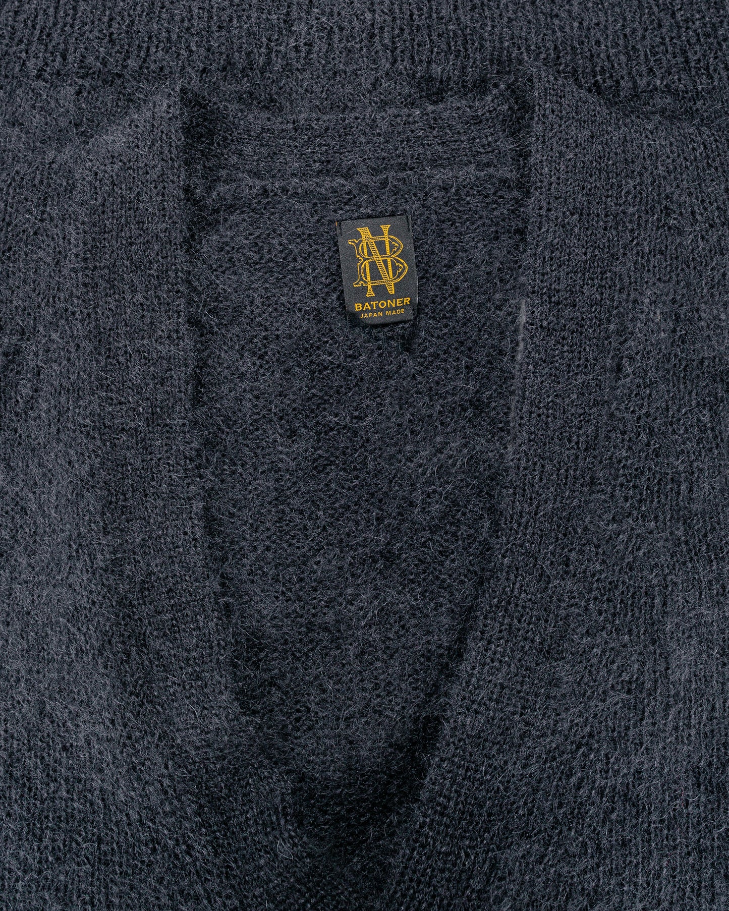 Batoner Pure Mohair V Cardigan Charcoal Blue