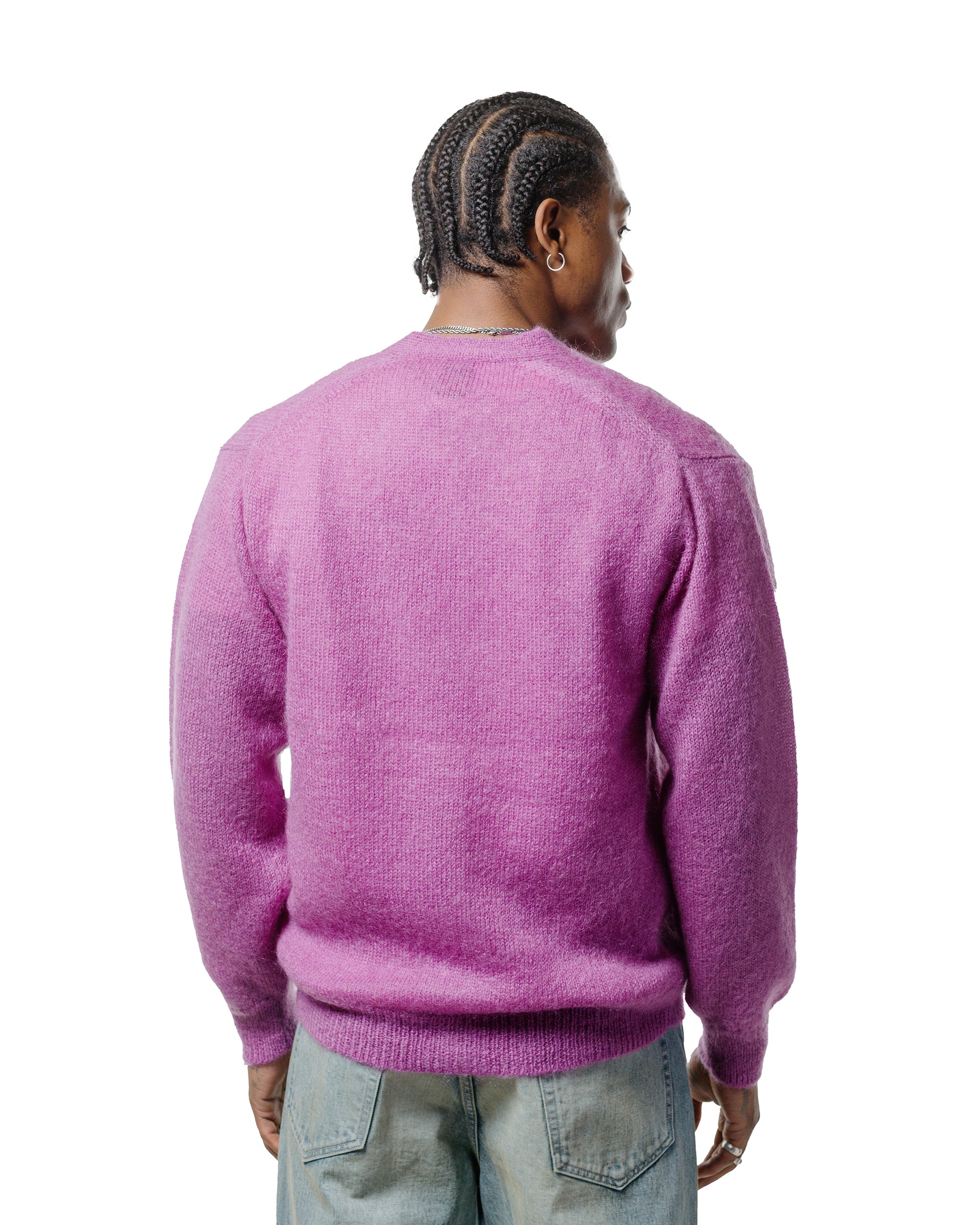Batoner Pure Mohair V Cardigan Purple