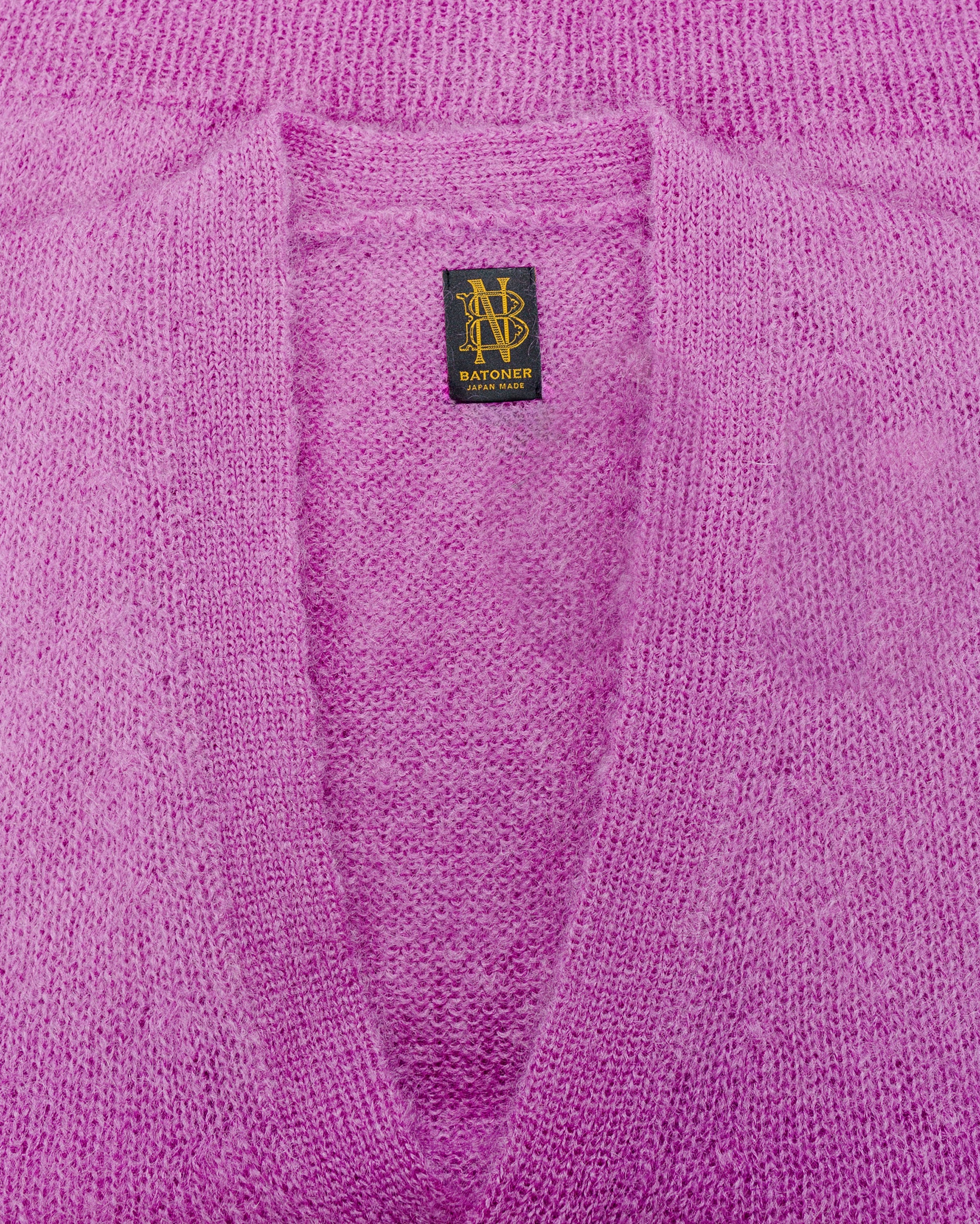 Batoner Pure Mohair V Cardigan Purple