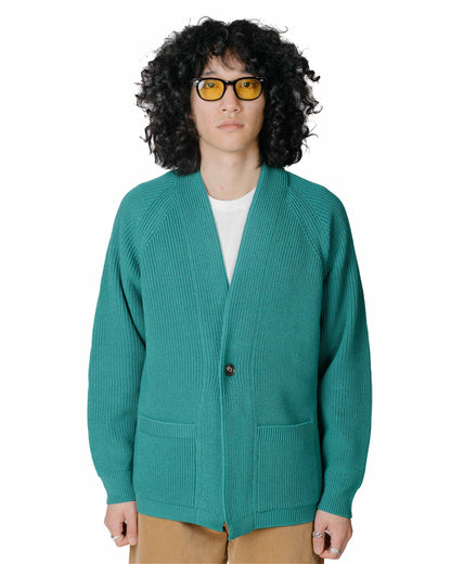 Batoner Signature 1B Cardigan Emerald Model Front