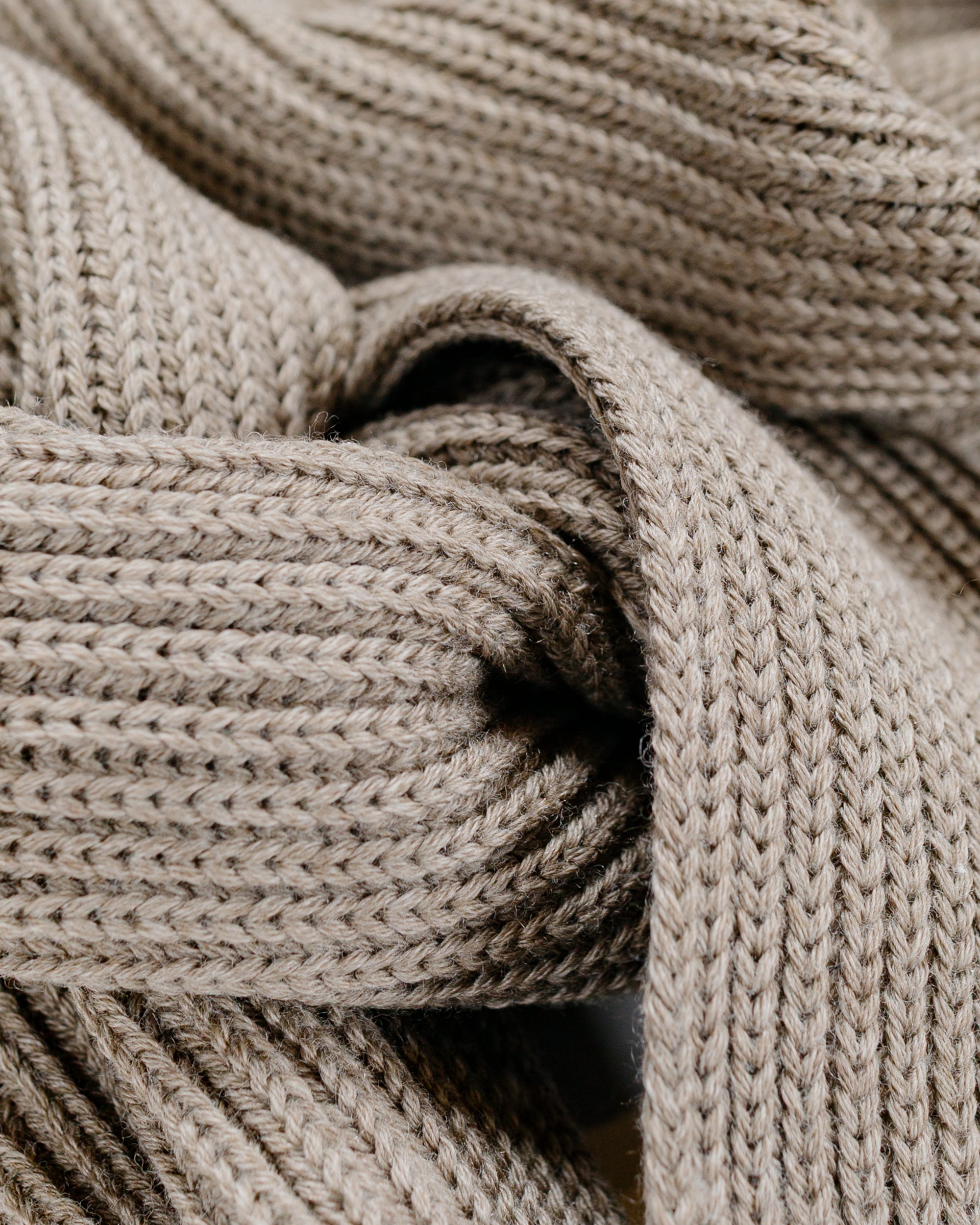 小物 BATONER SOLID WOOL MUFFLER Melange brown Batoner Solid Wool Rib Muffler Melange Brown