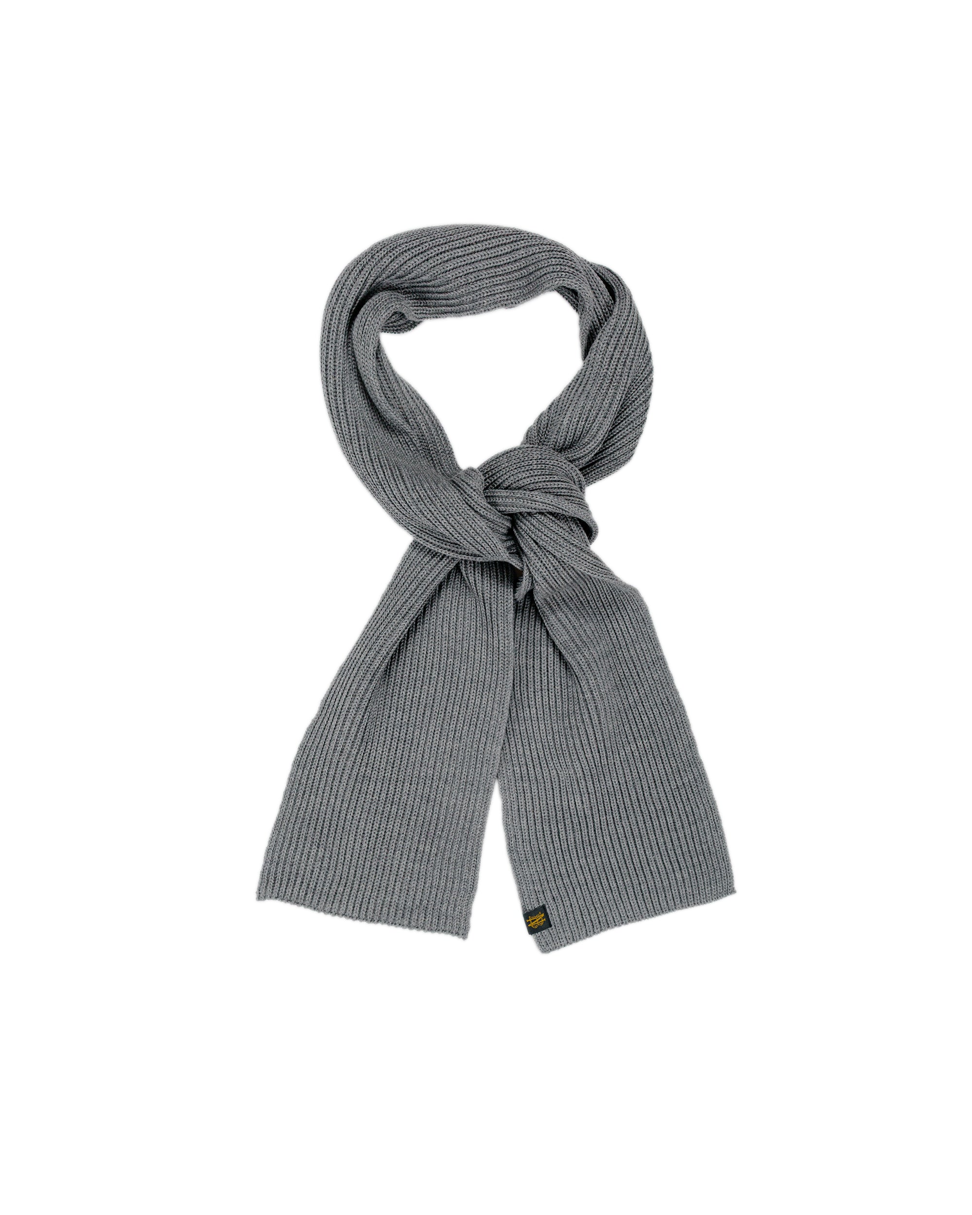 Batoner Solid Wool Rib Muffler Melange Gray