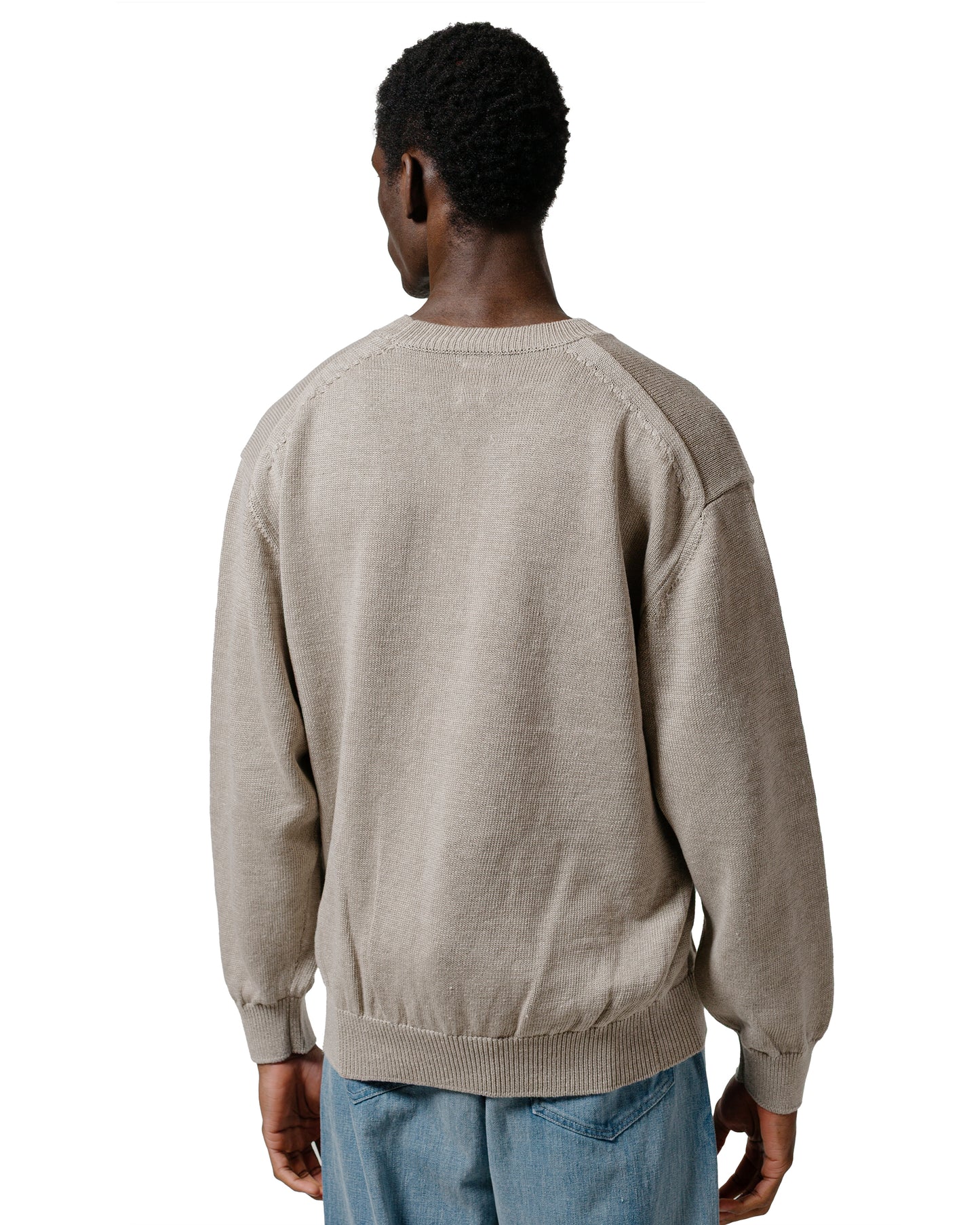 Batoner Washed High Count Linen Crew Neck Natural