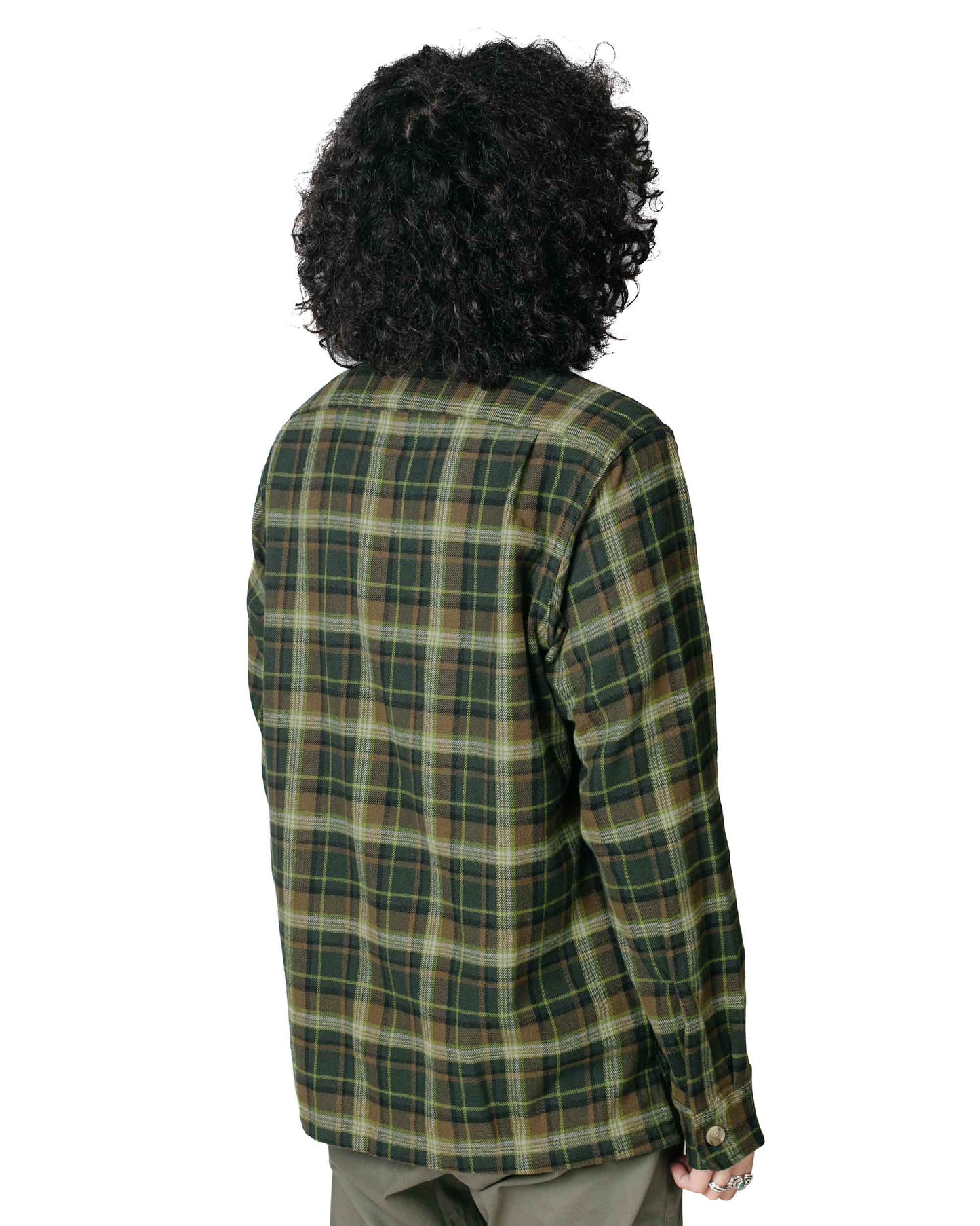 Battenwear Five Pocket Canyon Shirt Forest Plaid Model Back