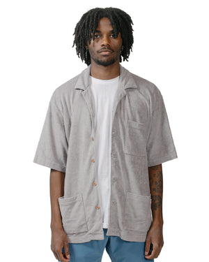 Battenwear Lounge Shirt Light Grey model front