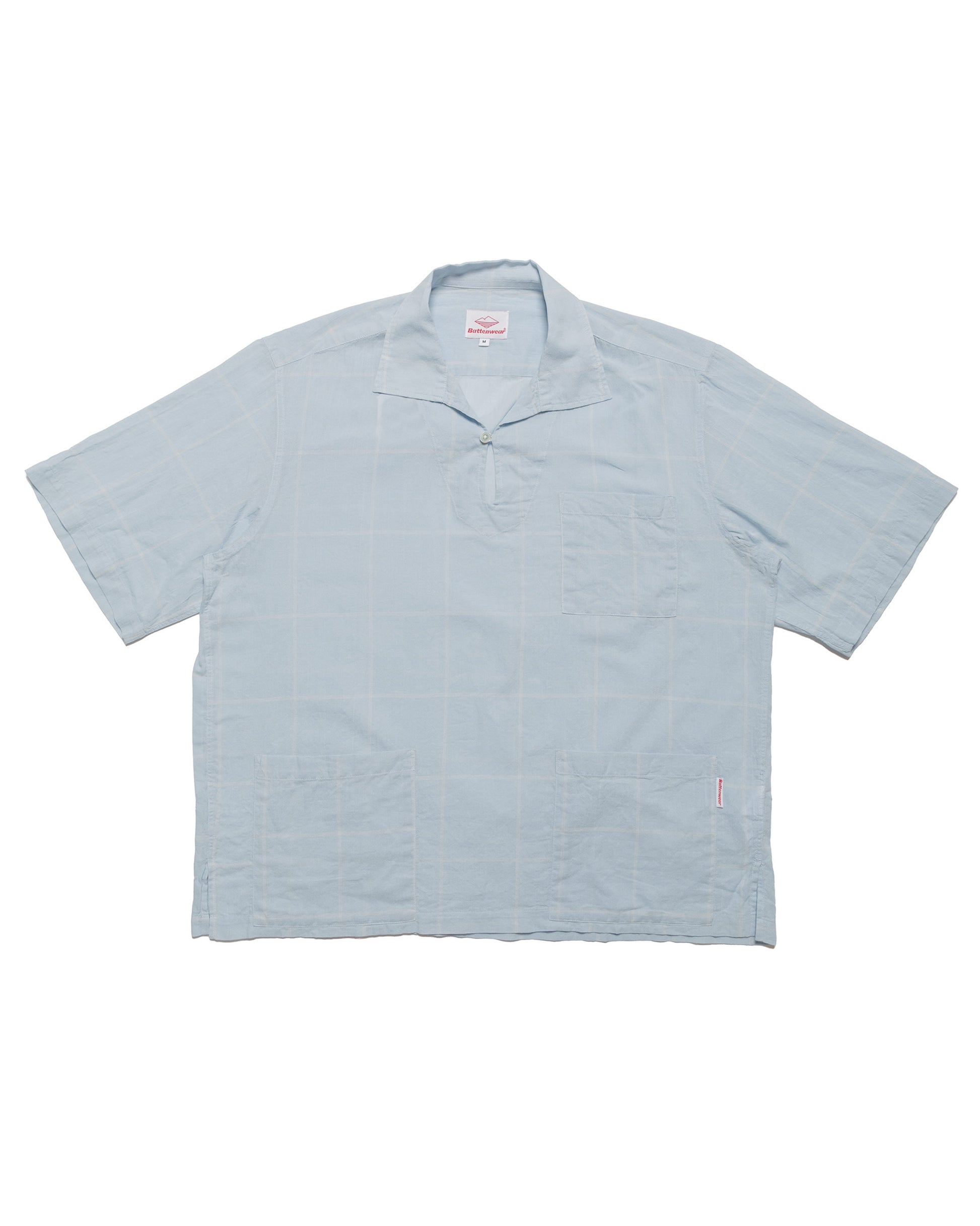 Battenwear Topanga Pullover Light Blue Windowpane