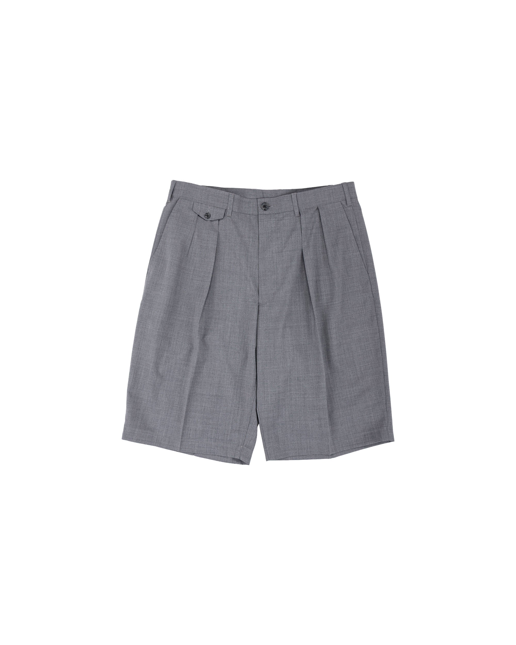 Beams-Plus-2Pleats-Shorts-Wool