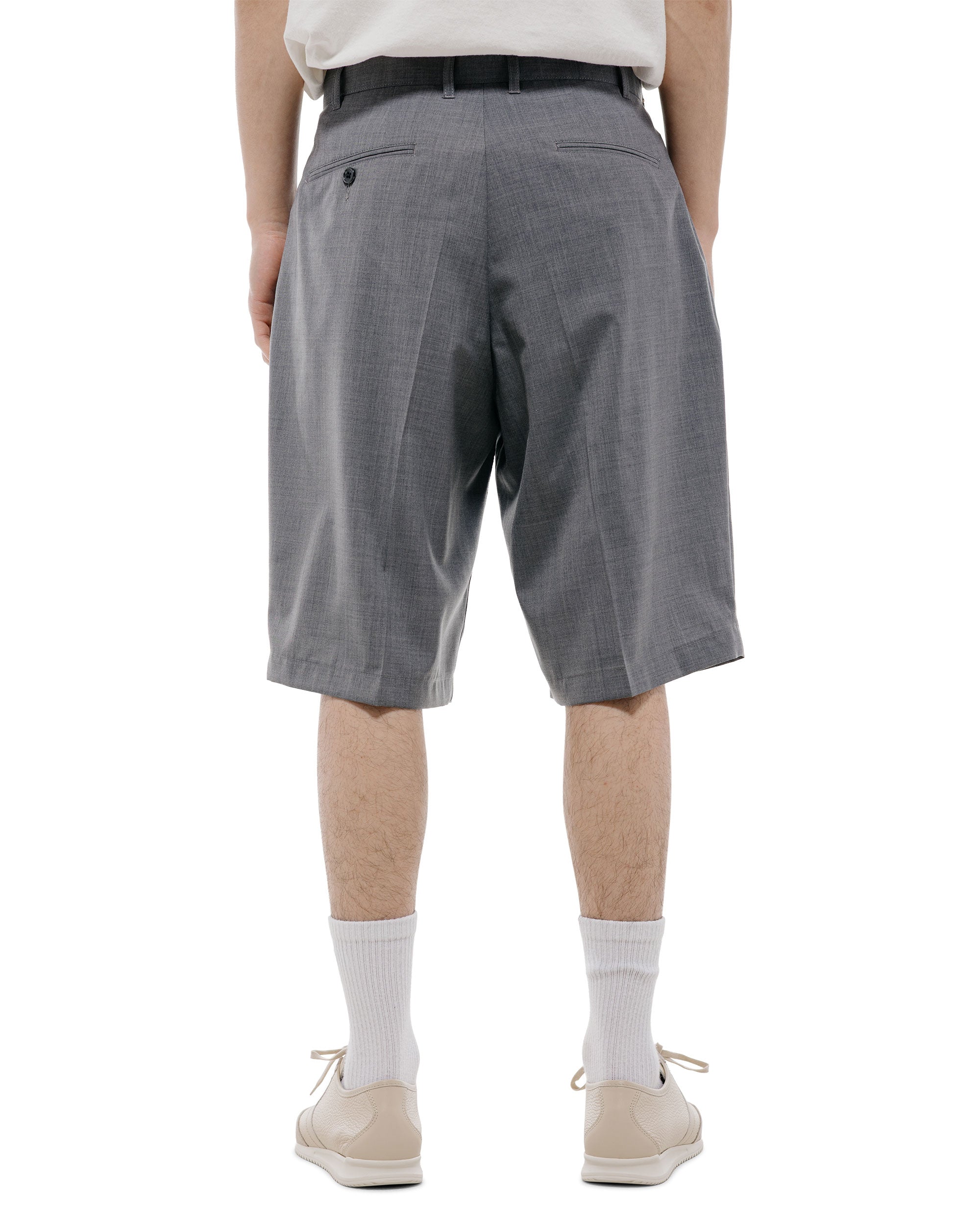 Beams Plus 2Pleats Shorts Wool Tropical Grey