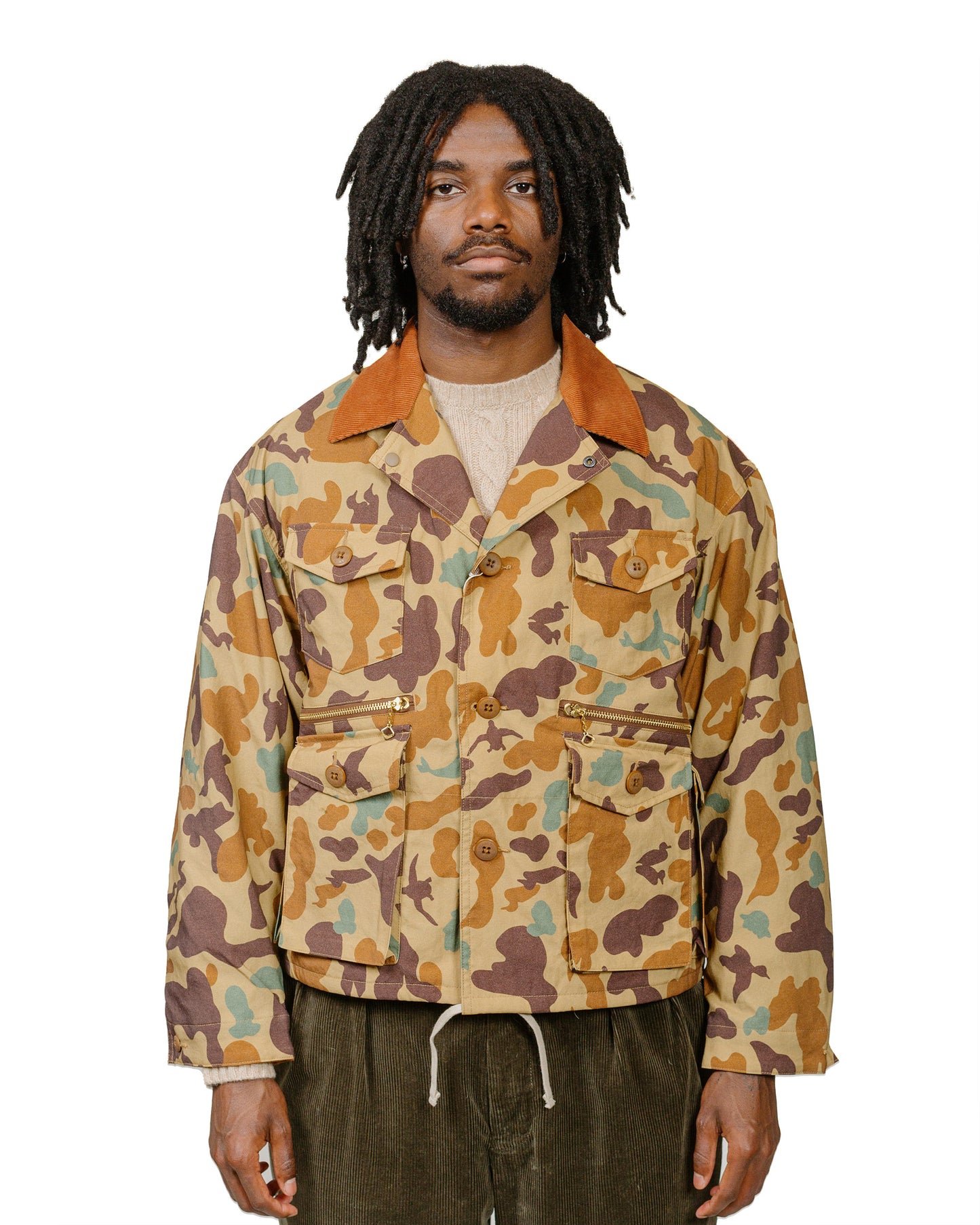 Fish Hunting Jacket Animal Camo Khaki
model front