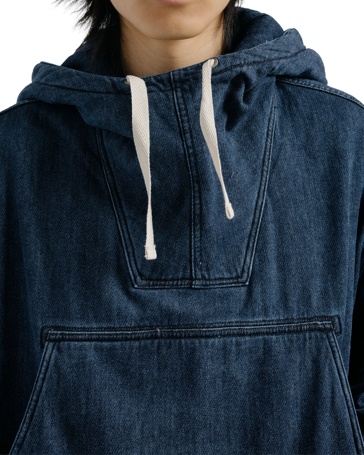 Beams Plus MIL Smock Denim Pile Fade Wash