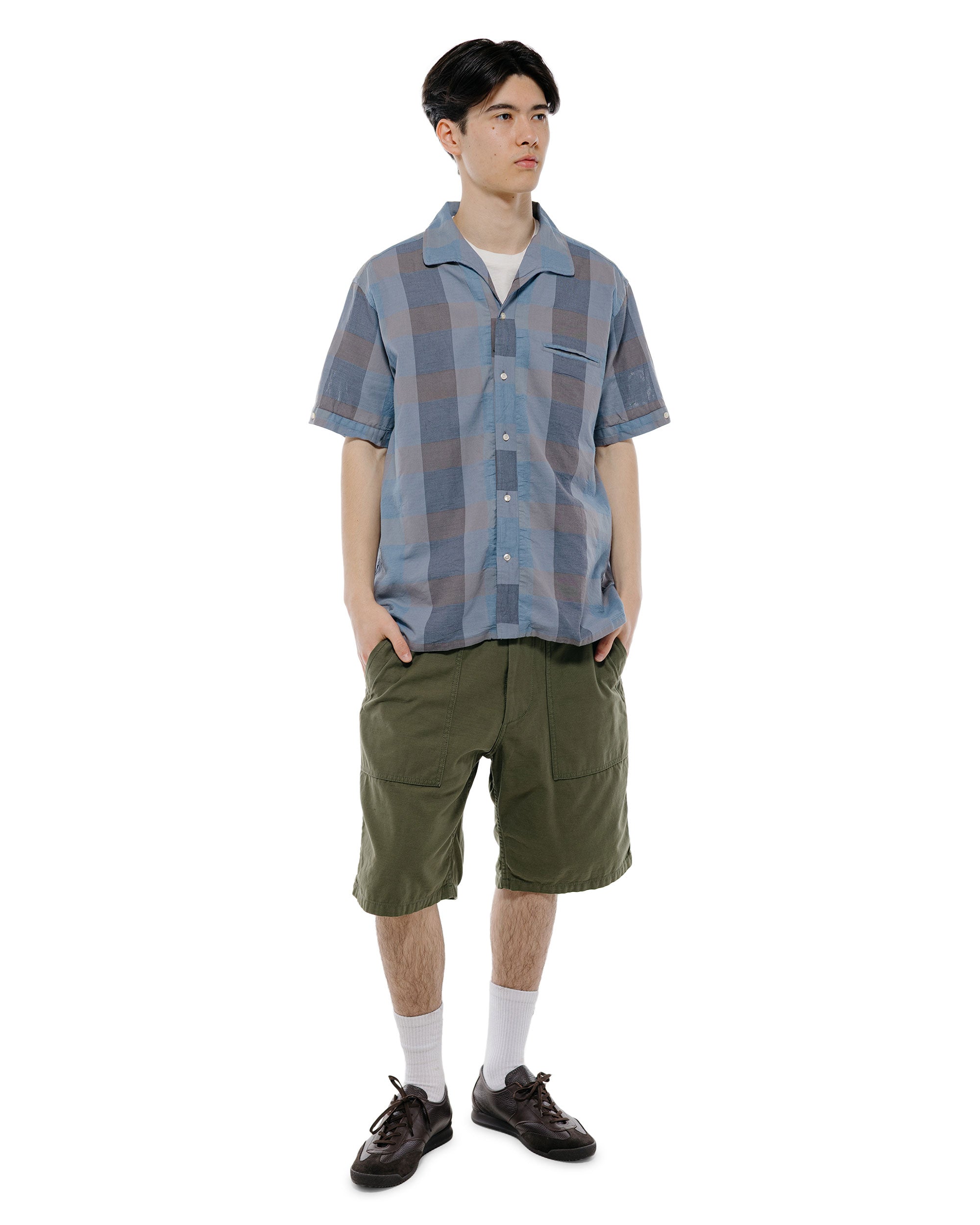 パンツ BEAMS PLUS MIL Utility Shorts Beams Plus MIL Utility Shorts Reversed Sateen Olive Green