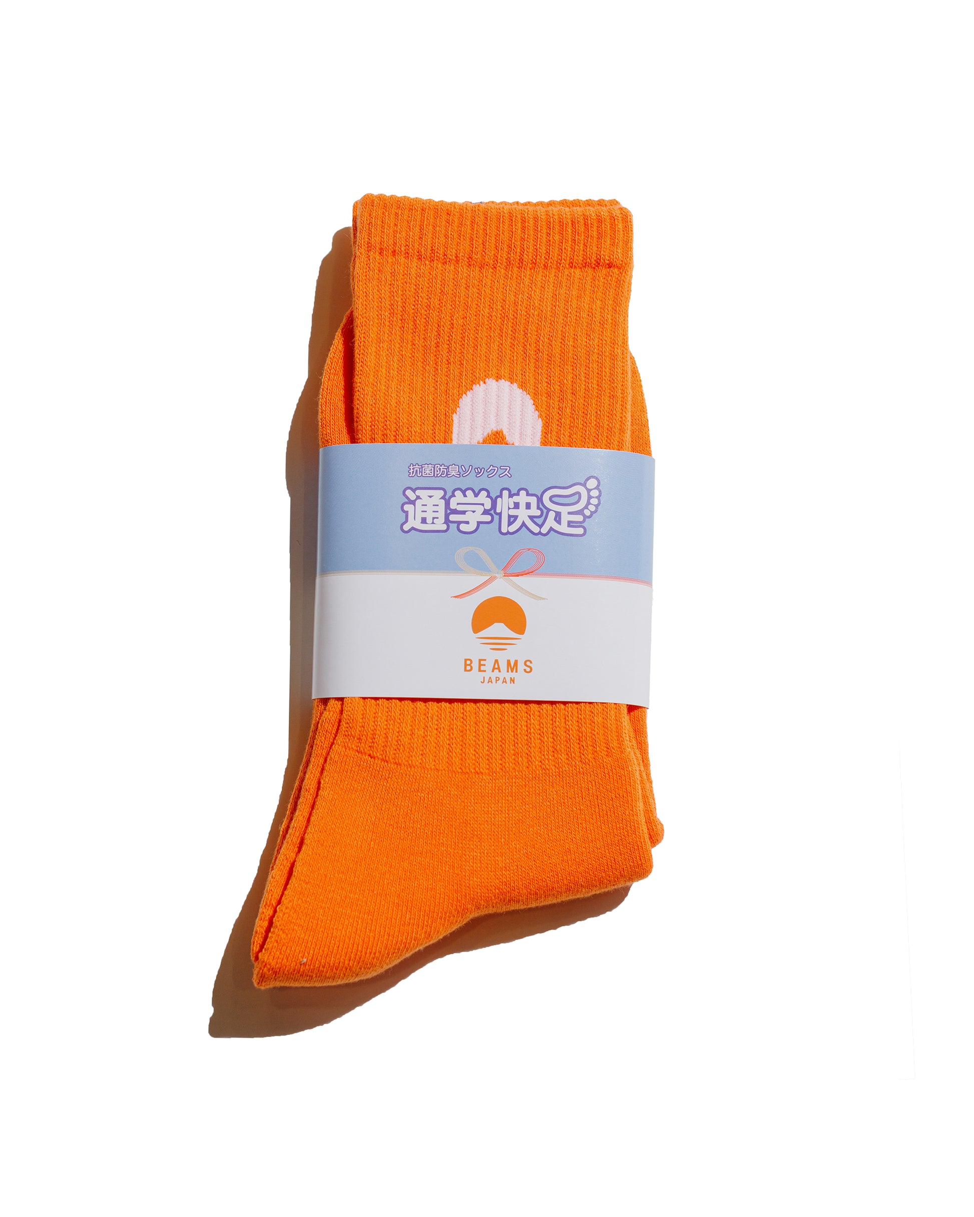 Beams Japan Logo Socks Orange