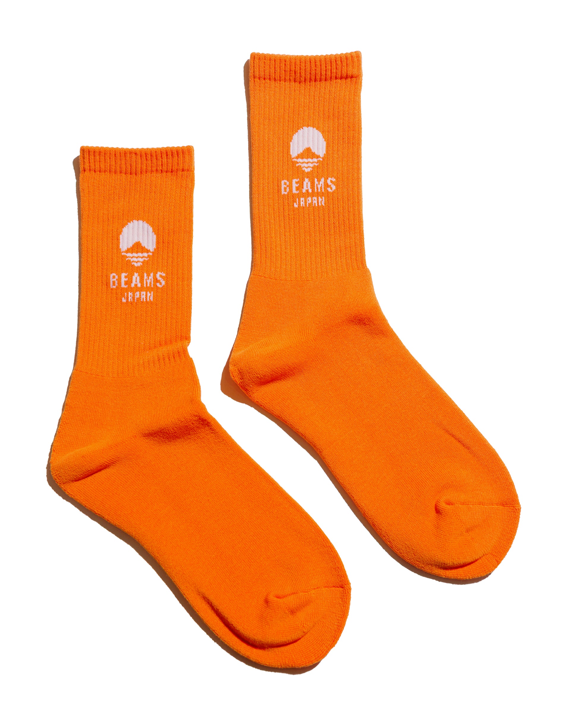 Beams Japan Logo Socks Orange