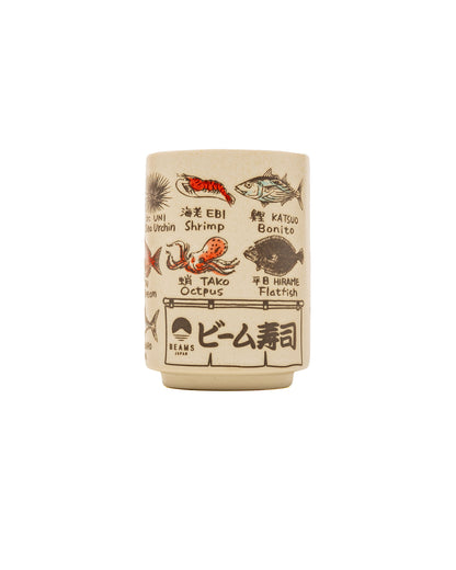 Beams Japan Sushi Teacup 'Fish Pattern'