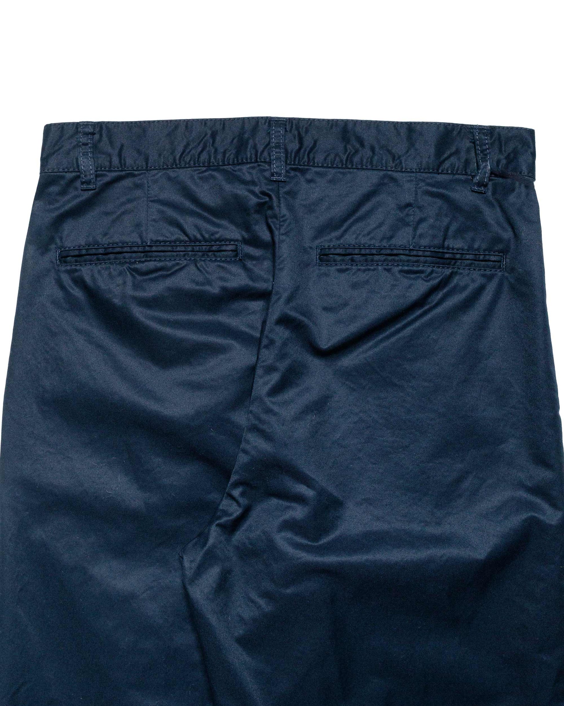 Beams Plus 1Pleat 803 Twill Navy back close