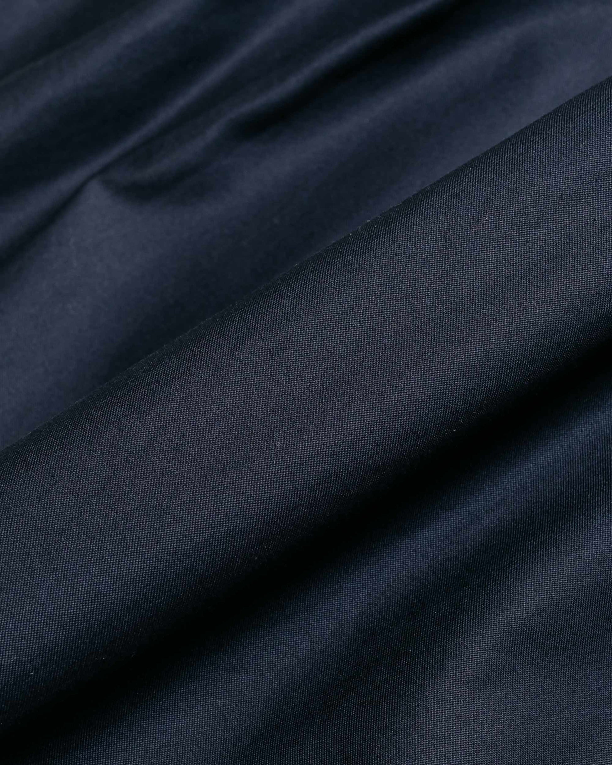 Beams Plus 1Pleat Baker 803 Back Satin Navy fabric