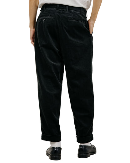 Beams Plus 2Pleats Corduroy Charcoal Grey